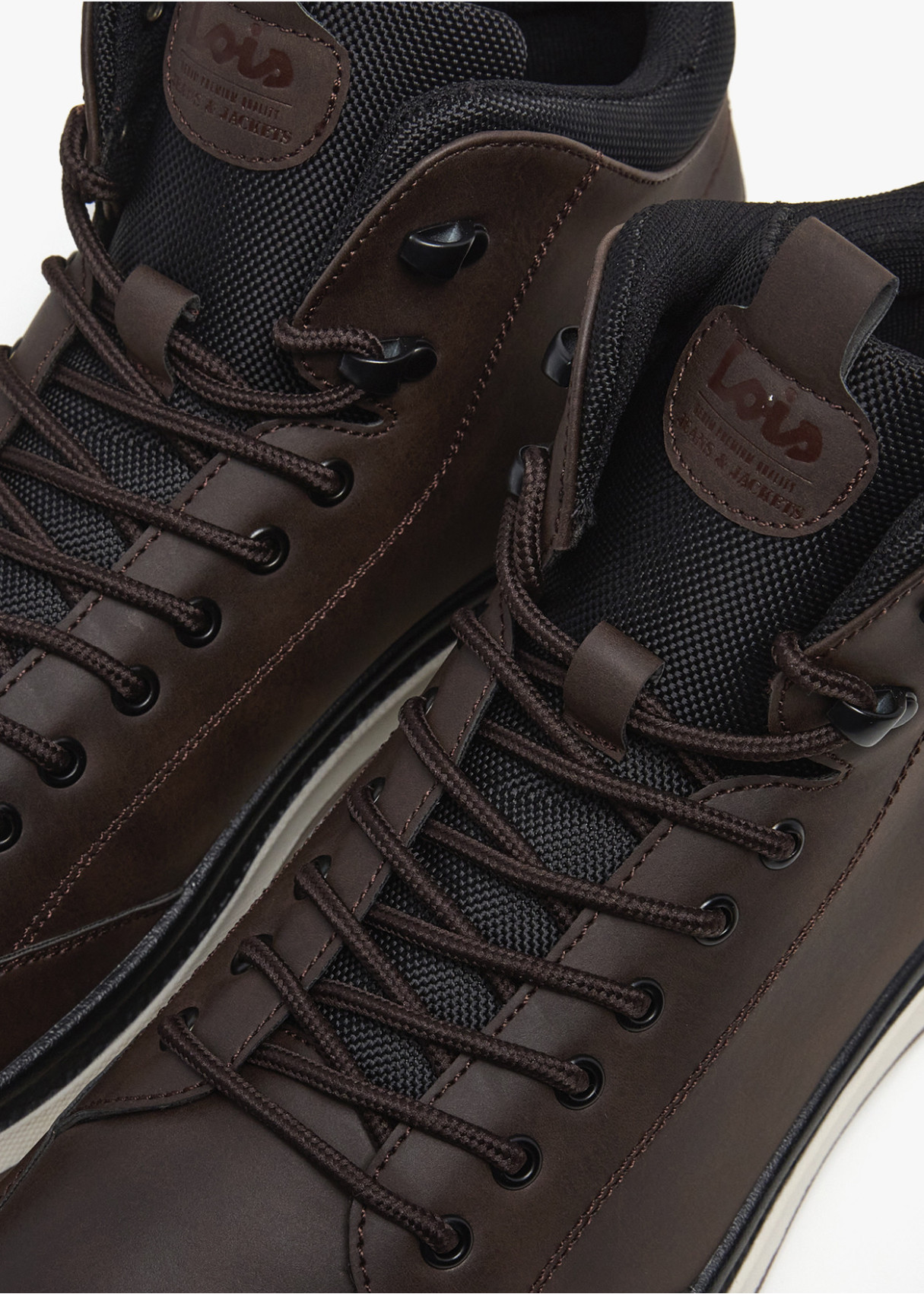 Botines casual cordones marrón