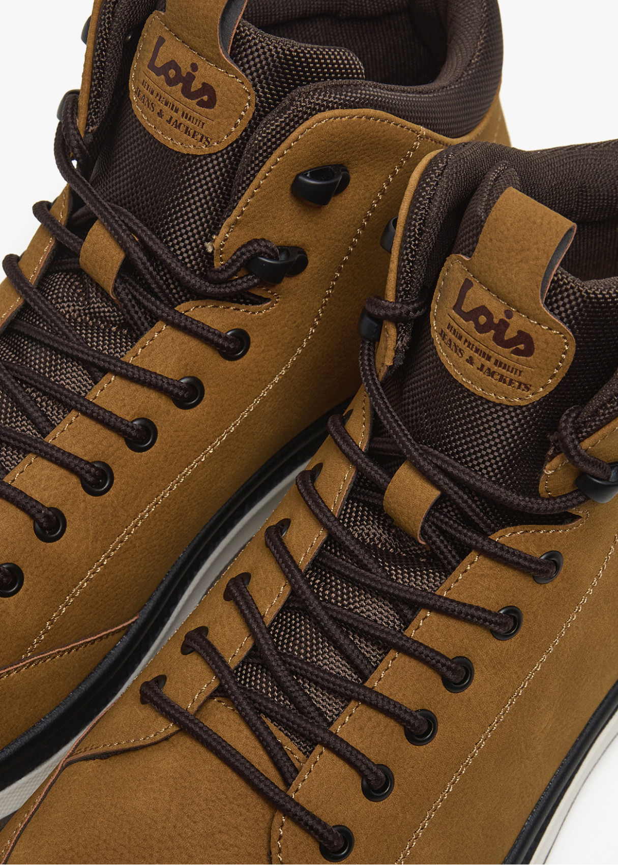 Botines casual cordones marrón