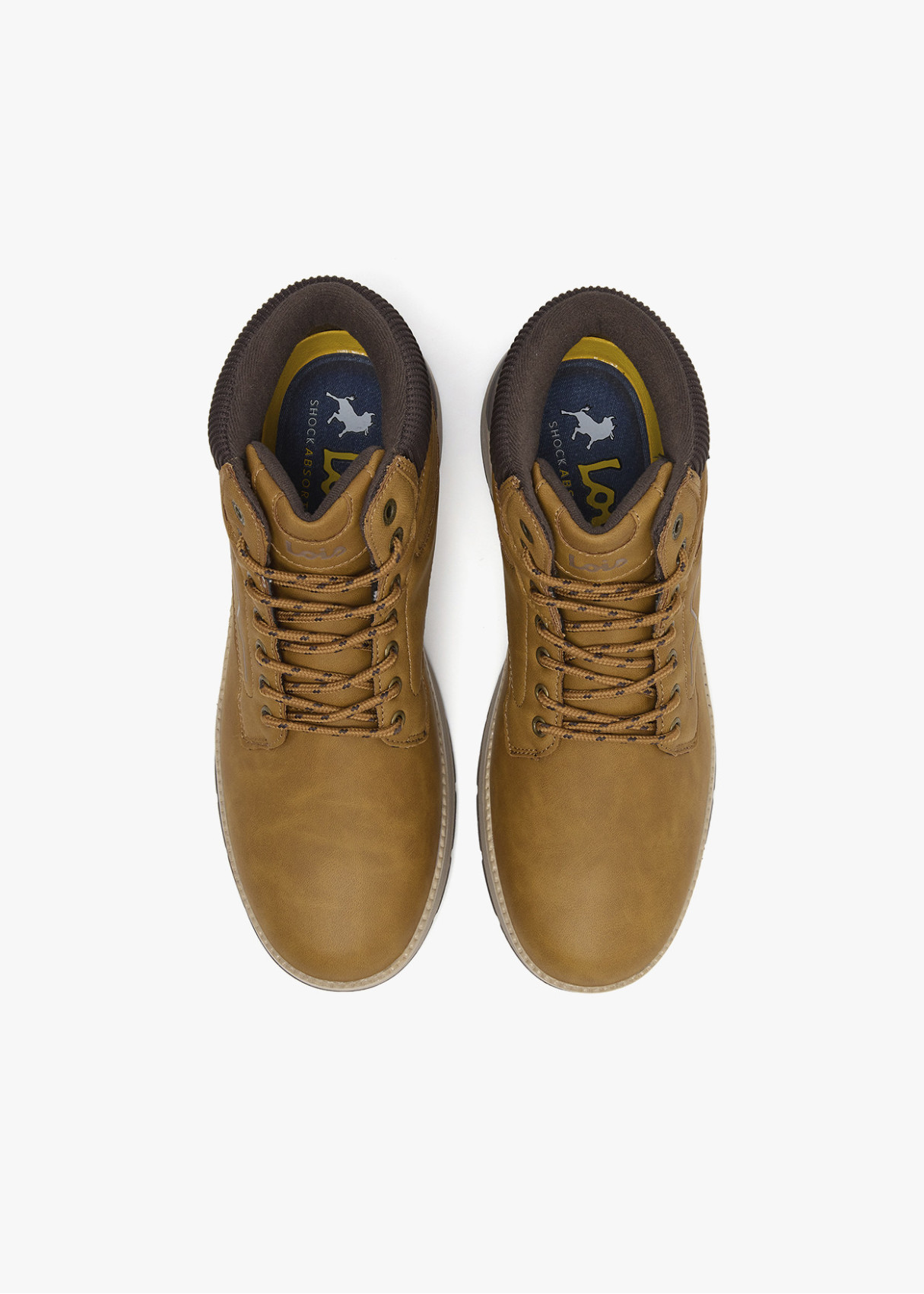 Botines casual collarín acolchado marrón