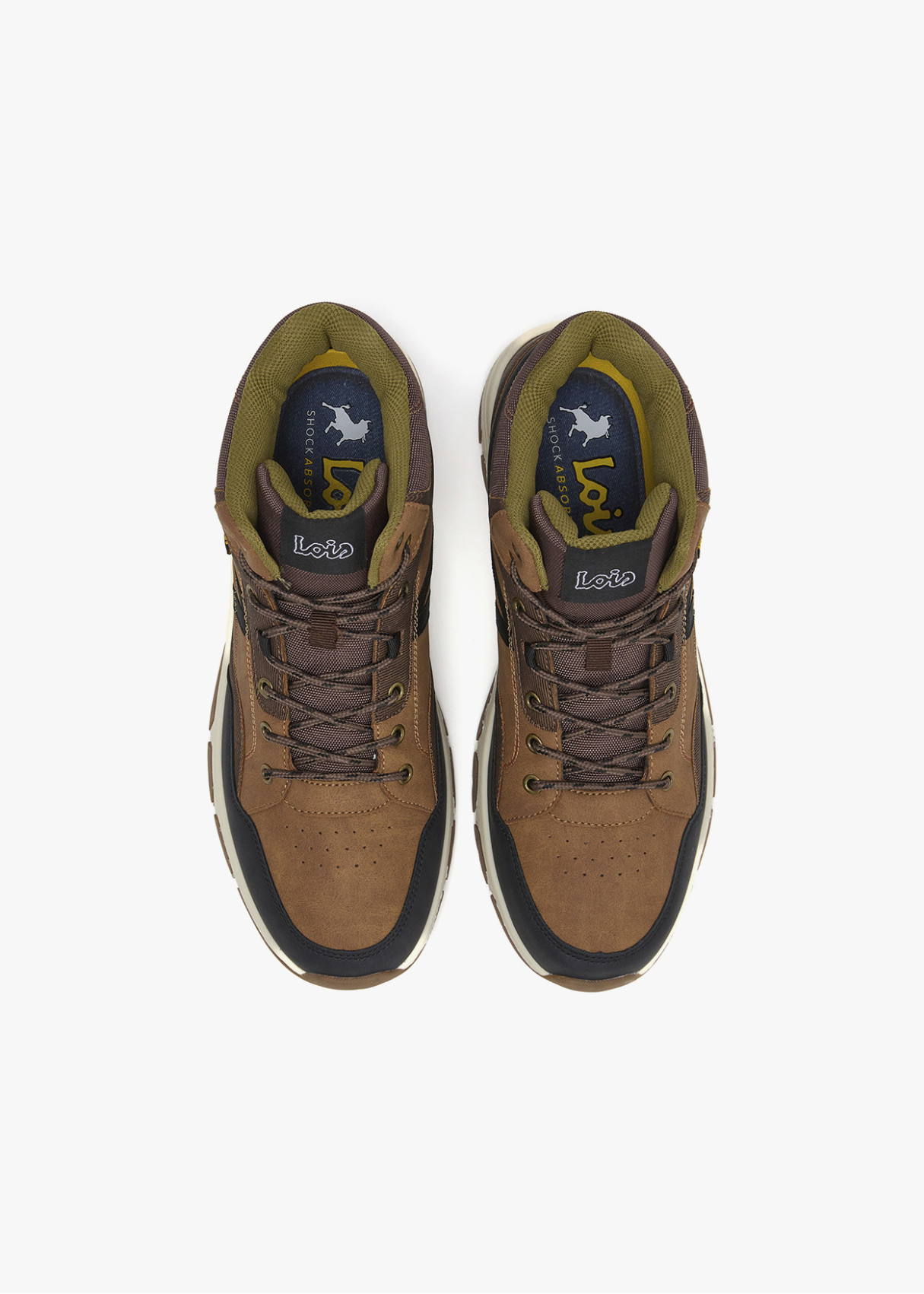 Botines Outdoor antideslizante cordones marrón