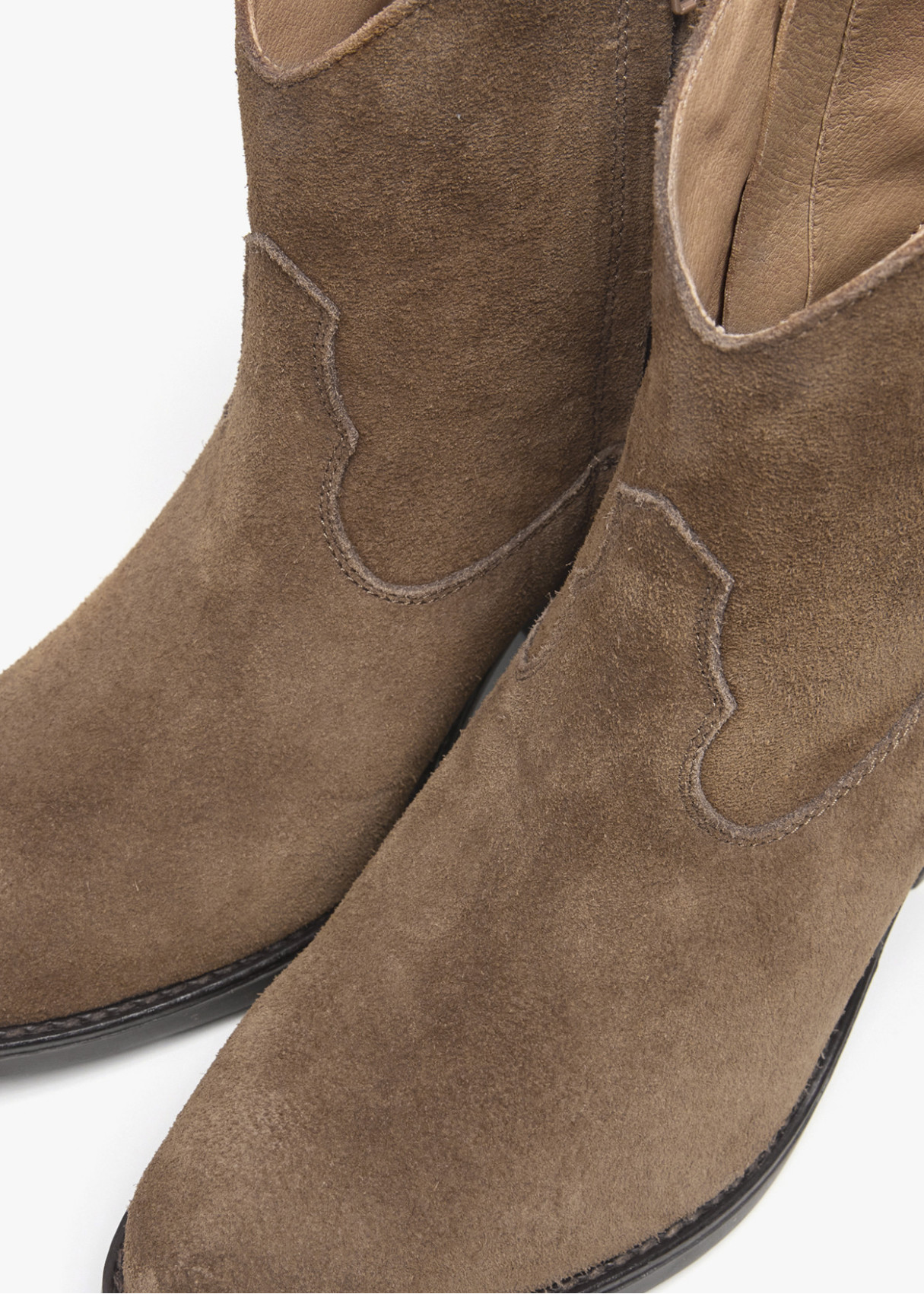 Botines Cowboy De Piel marrón