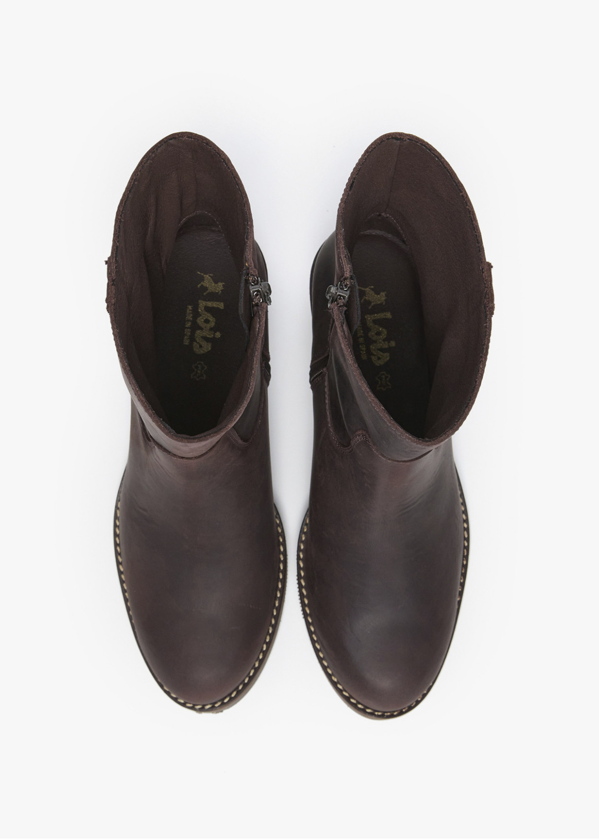 Botines tipo gaucha piel marrón