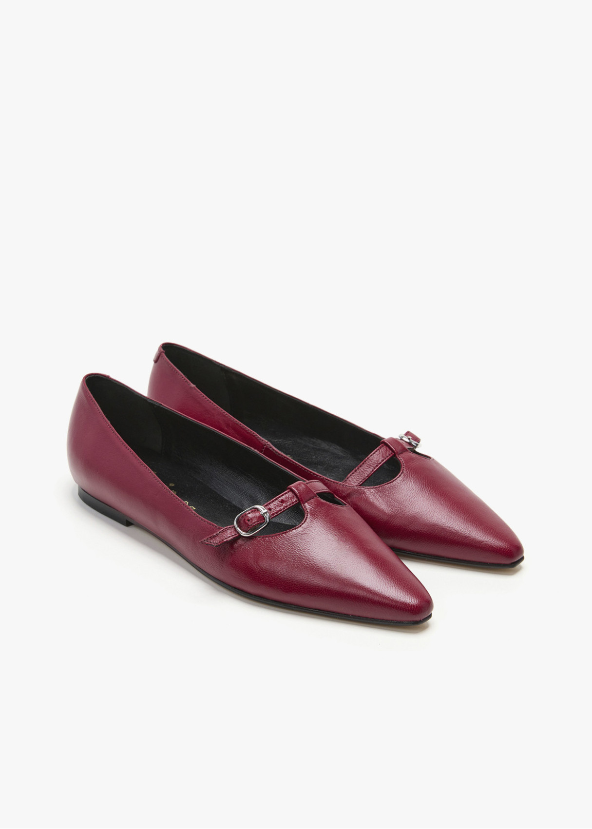 Bailarinas Planas De Piel roja