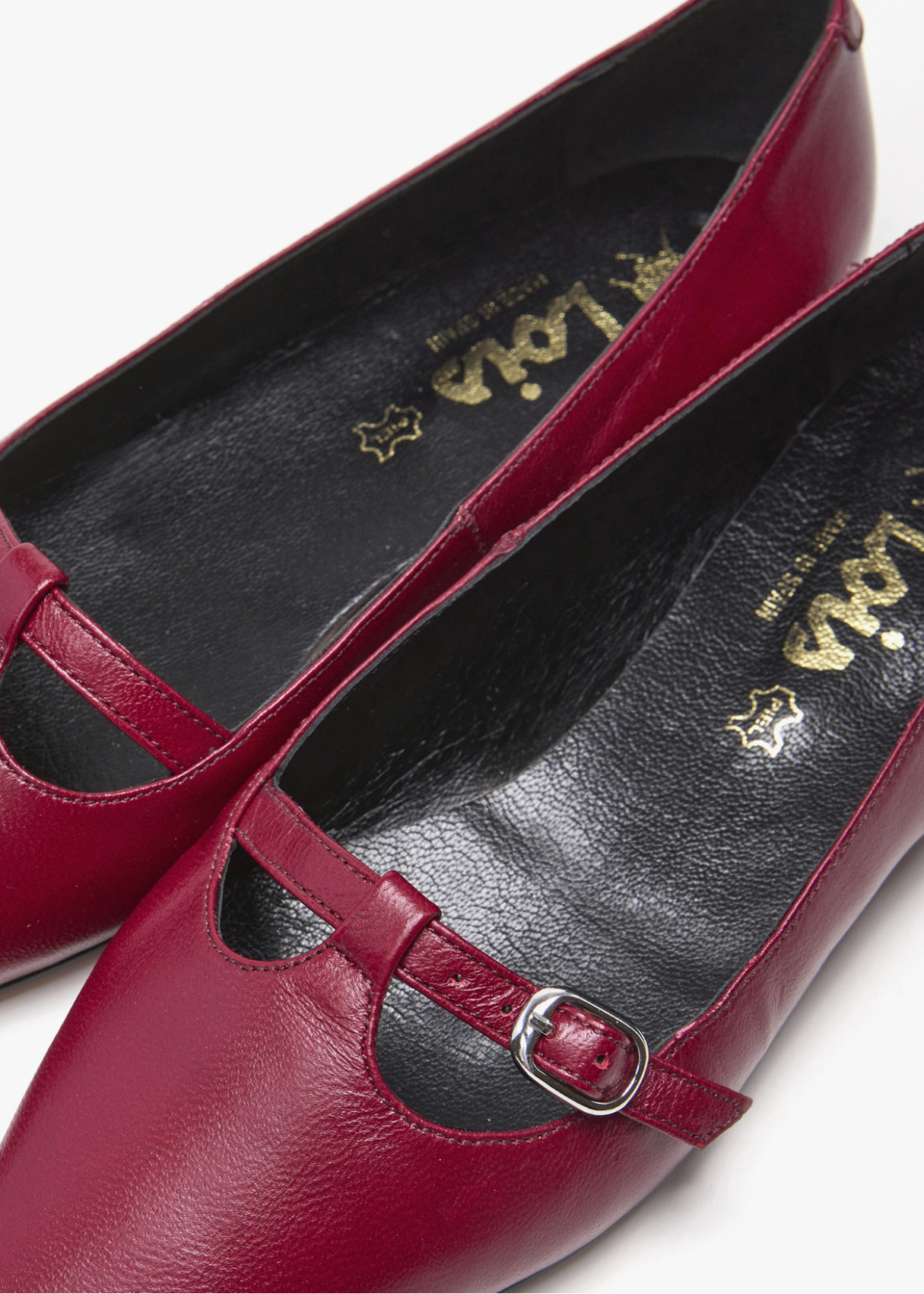 Bailarinas Planas De Piel roja