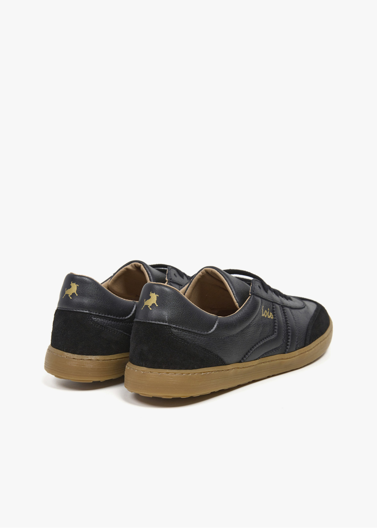 Bambas pieles contrastadas negra