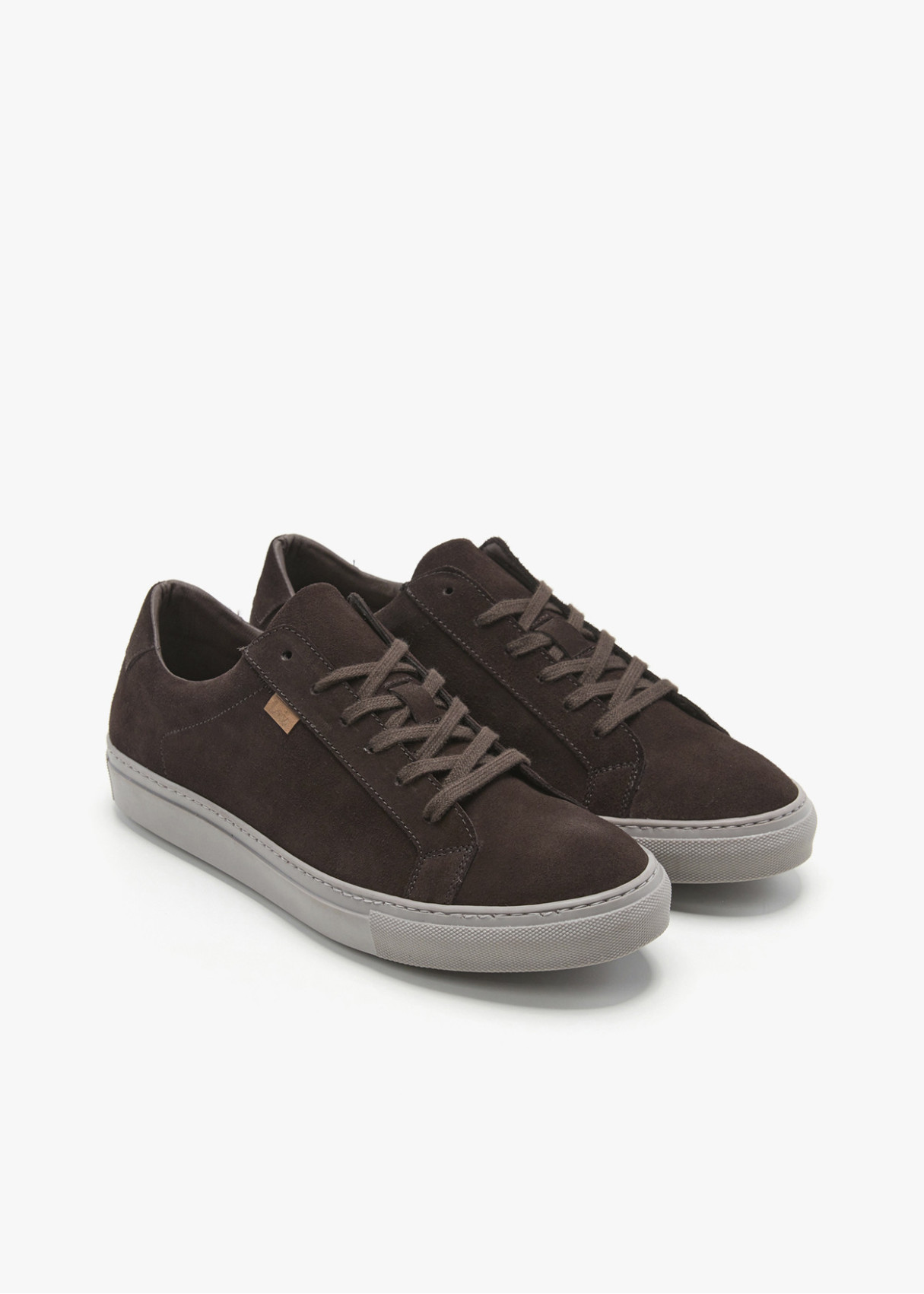 Bambas piel cordones marrón