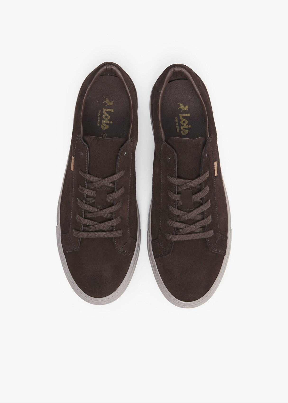 Bambas piel cordones marrón