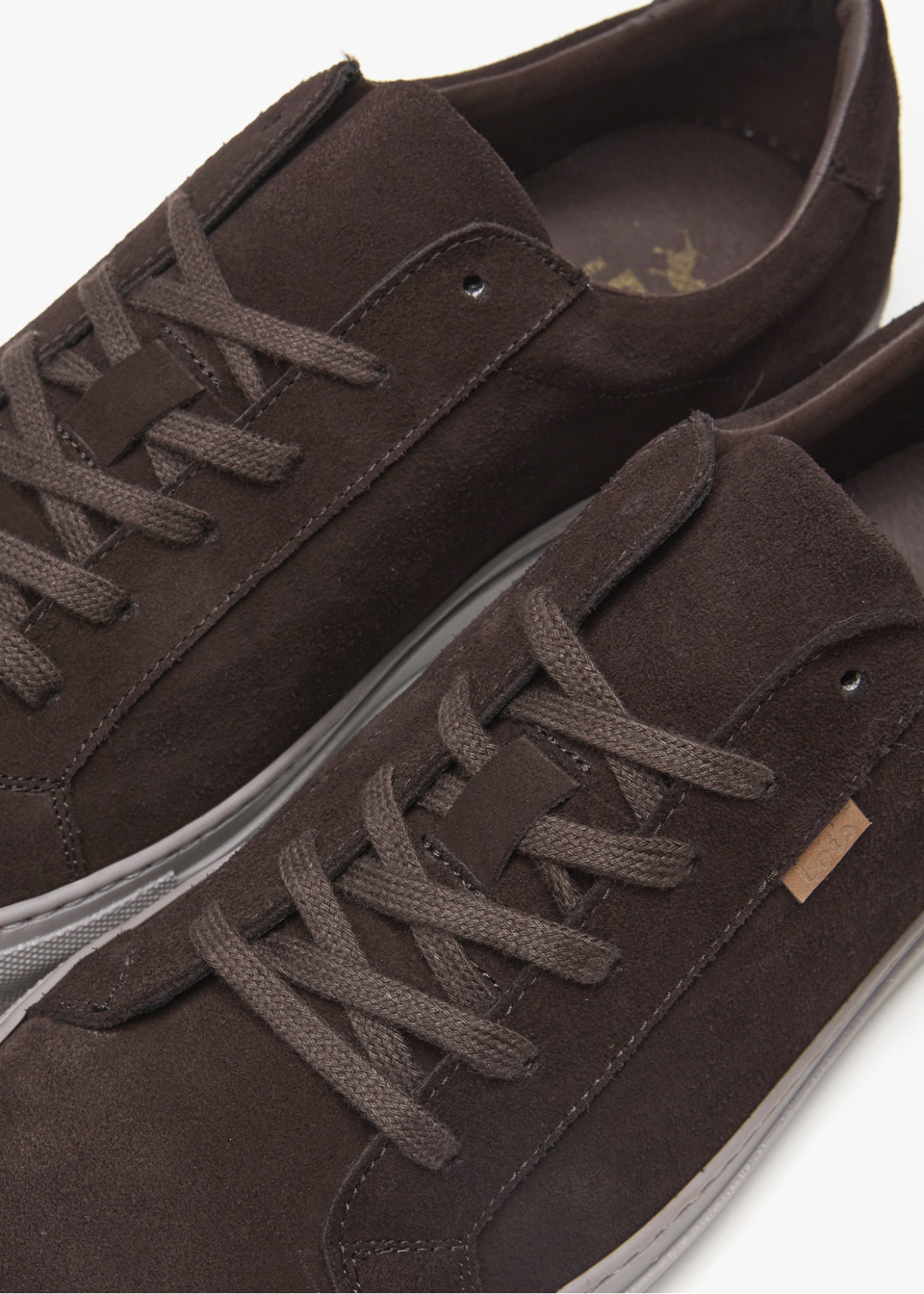 Bambas piel cordones marrón