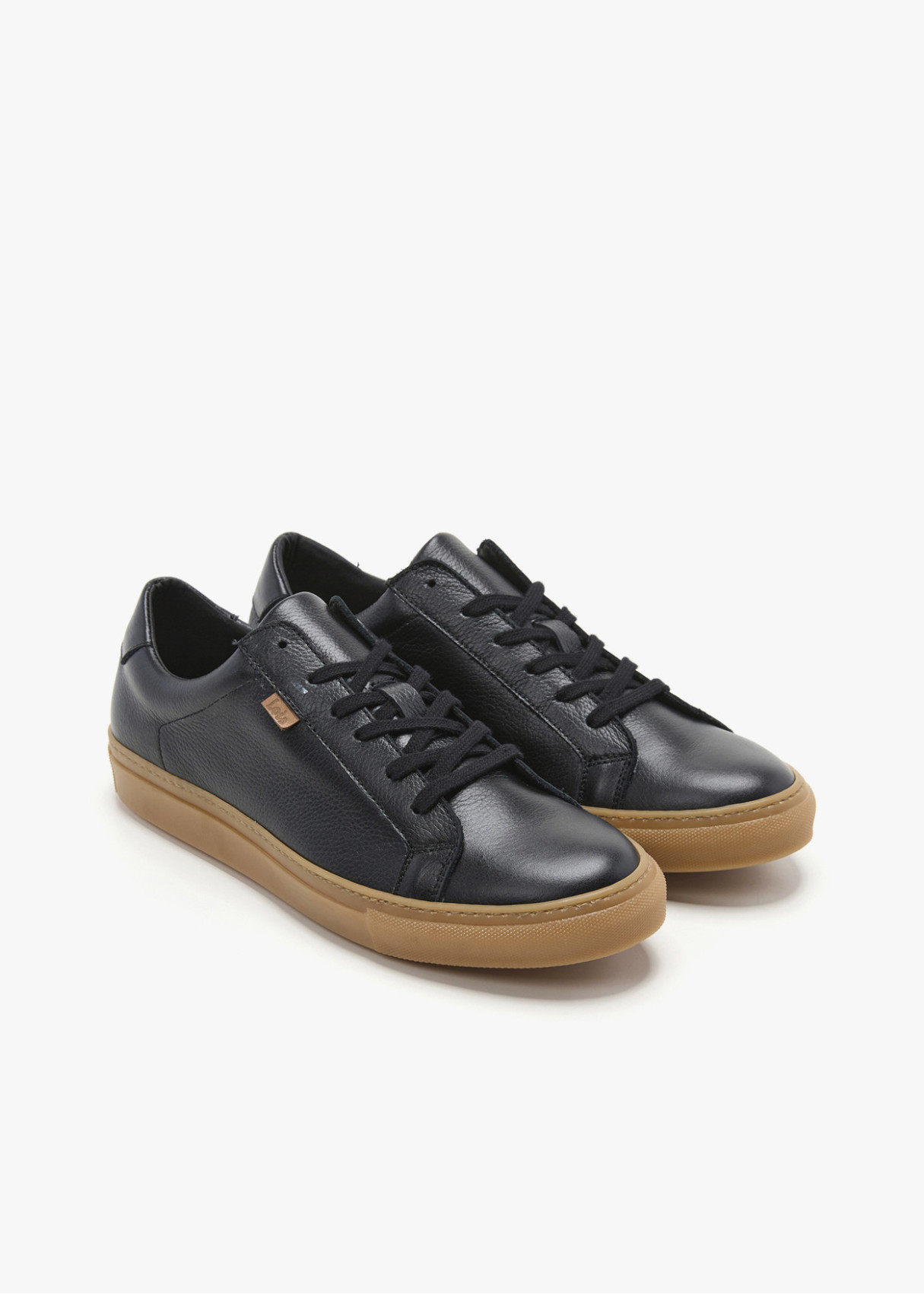 Bambas piel cordones negra