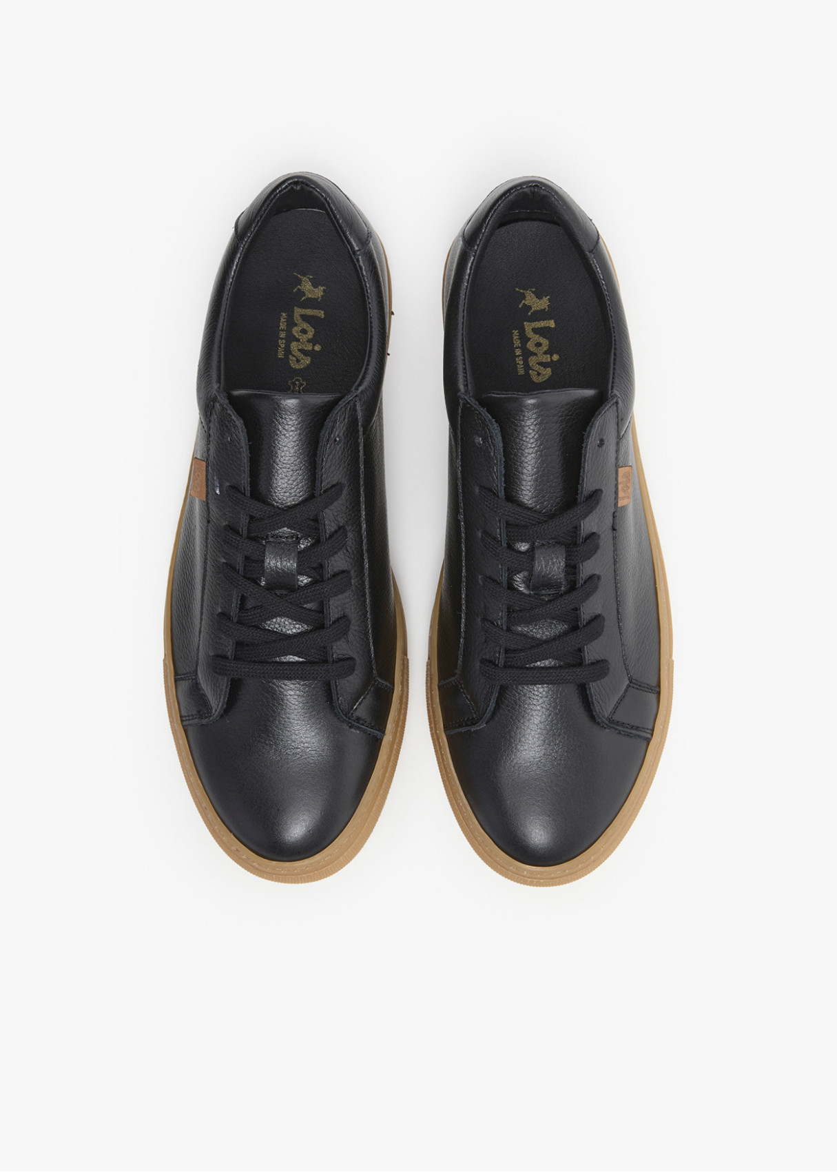 Bambas piel cordones negra