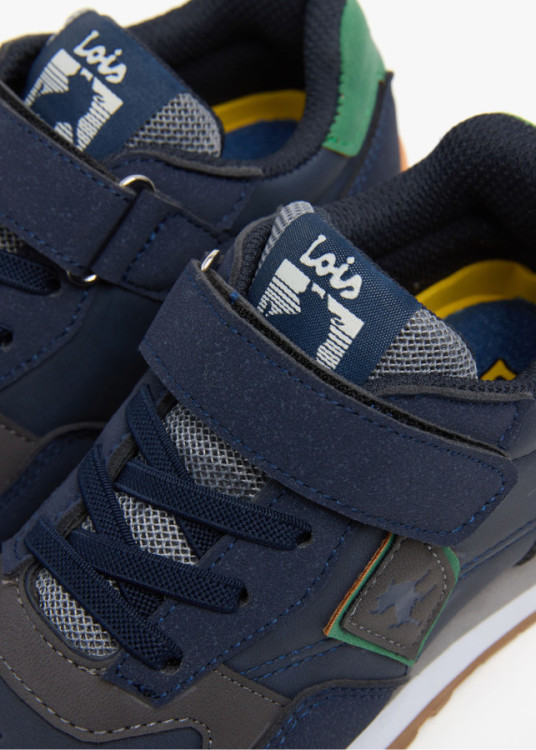 Sneakers Tipo Running Cierre gancho y bucle azul