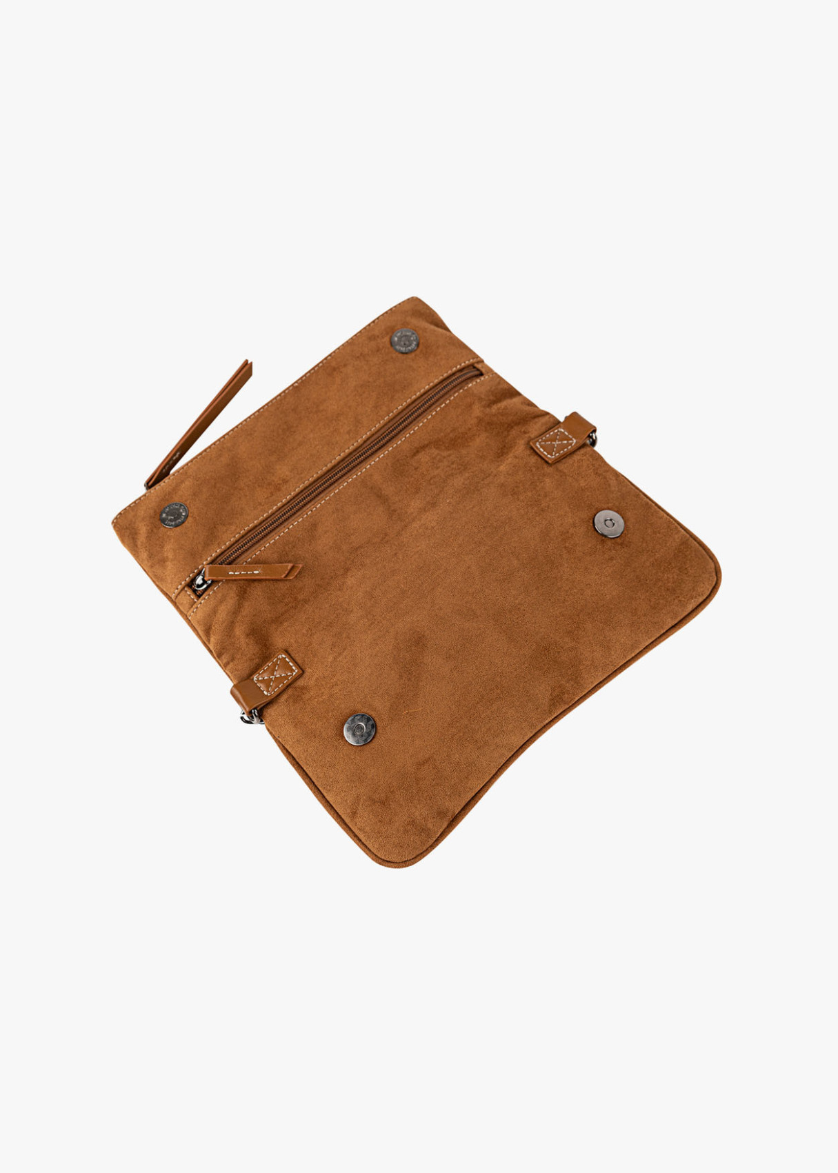 Bolso Bandolera ante con cadena camel