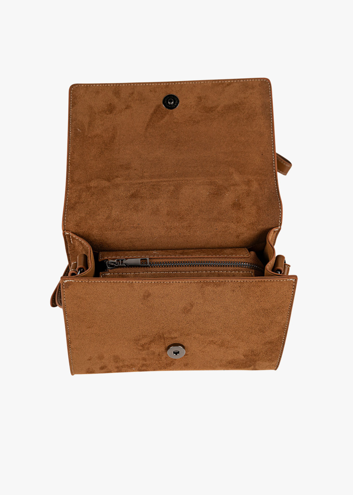 Bolso Bandolera detalle bordado marrón