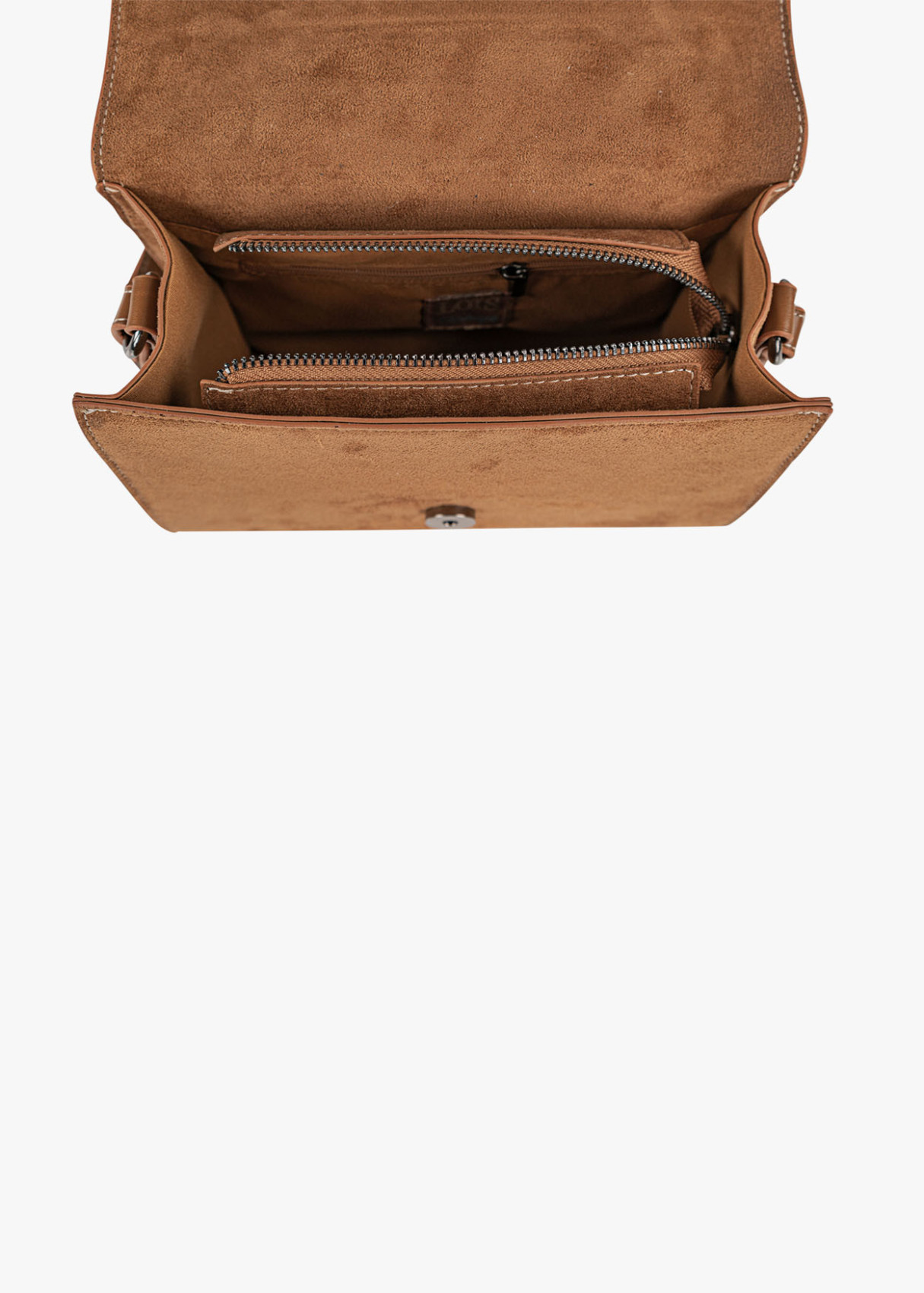 Bolso Bandolera detalle bordado marrón