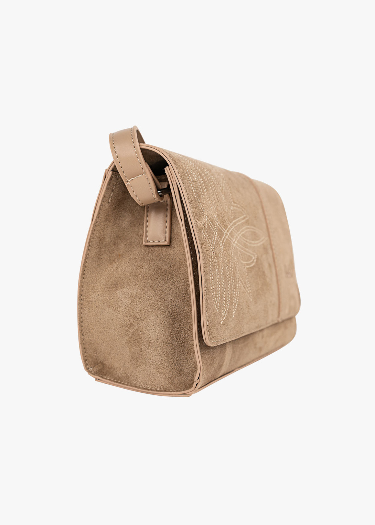 Bolso Bandolera detalle bordado beige