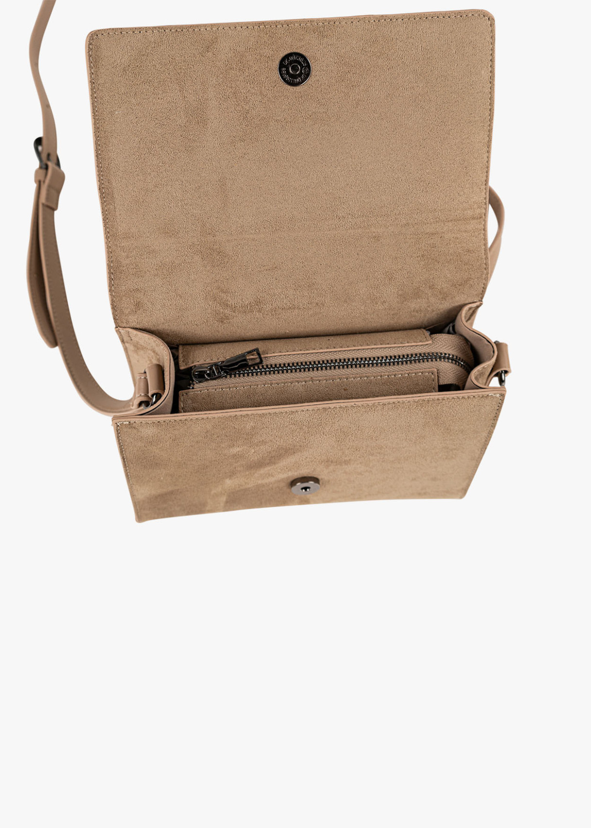 Bolso Bandolera detalle bordado beige