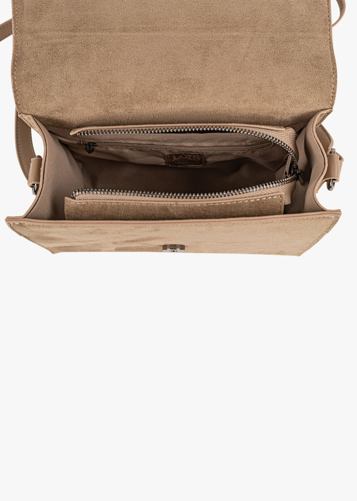 Bolso Bandolera detalle bordado beige