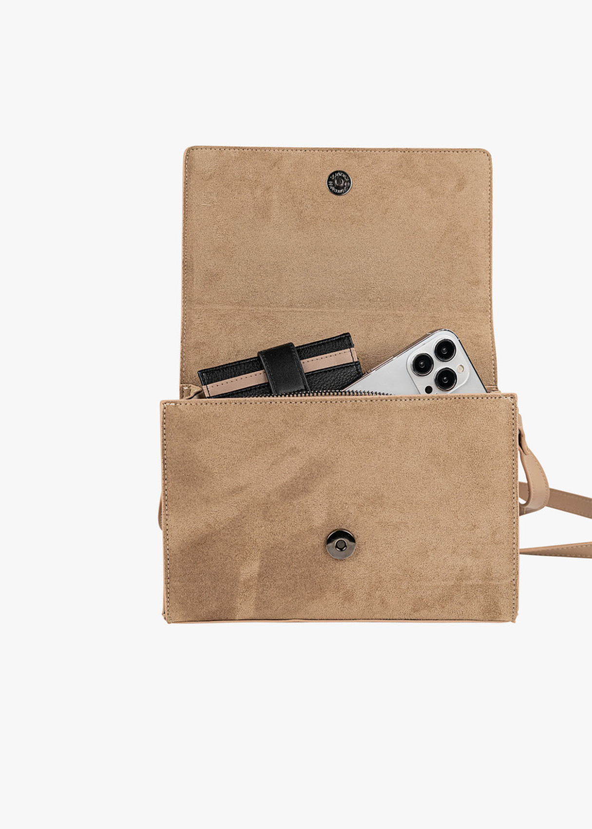 Bolso Bandolera detalle bordado beige