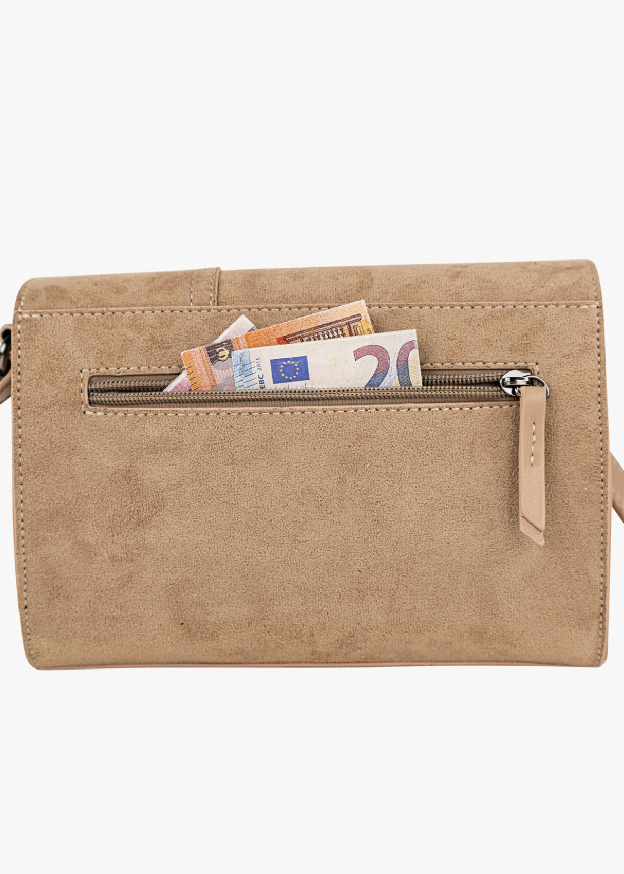 Bolso Bandolera detalle bordado beige