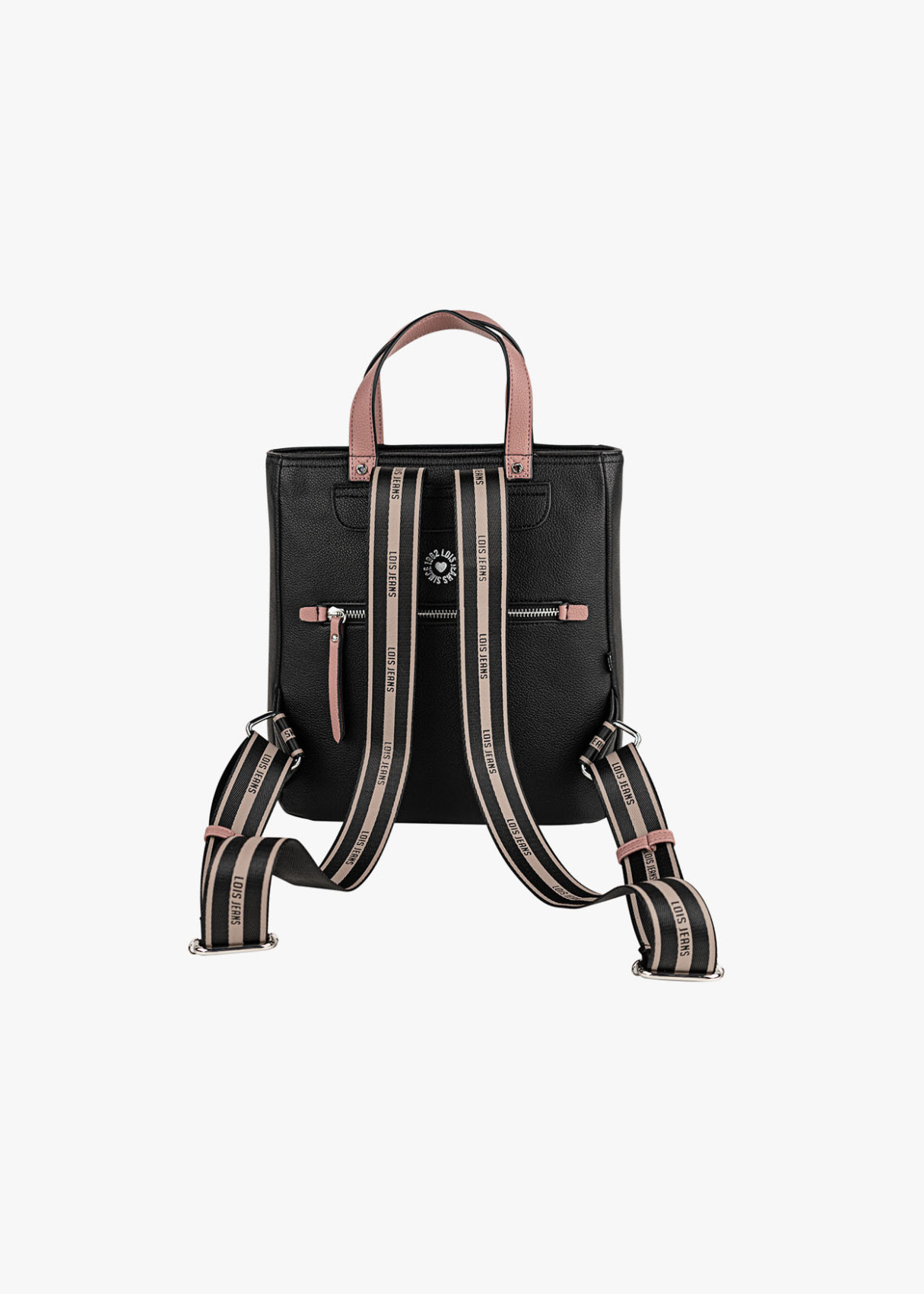 Bolso Mochila color block rosa