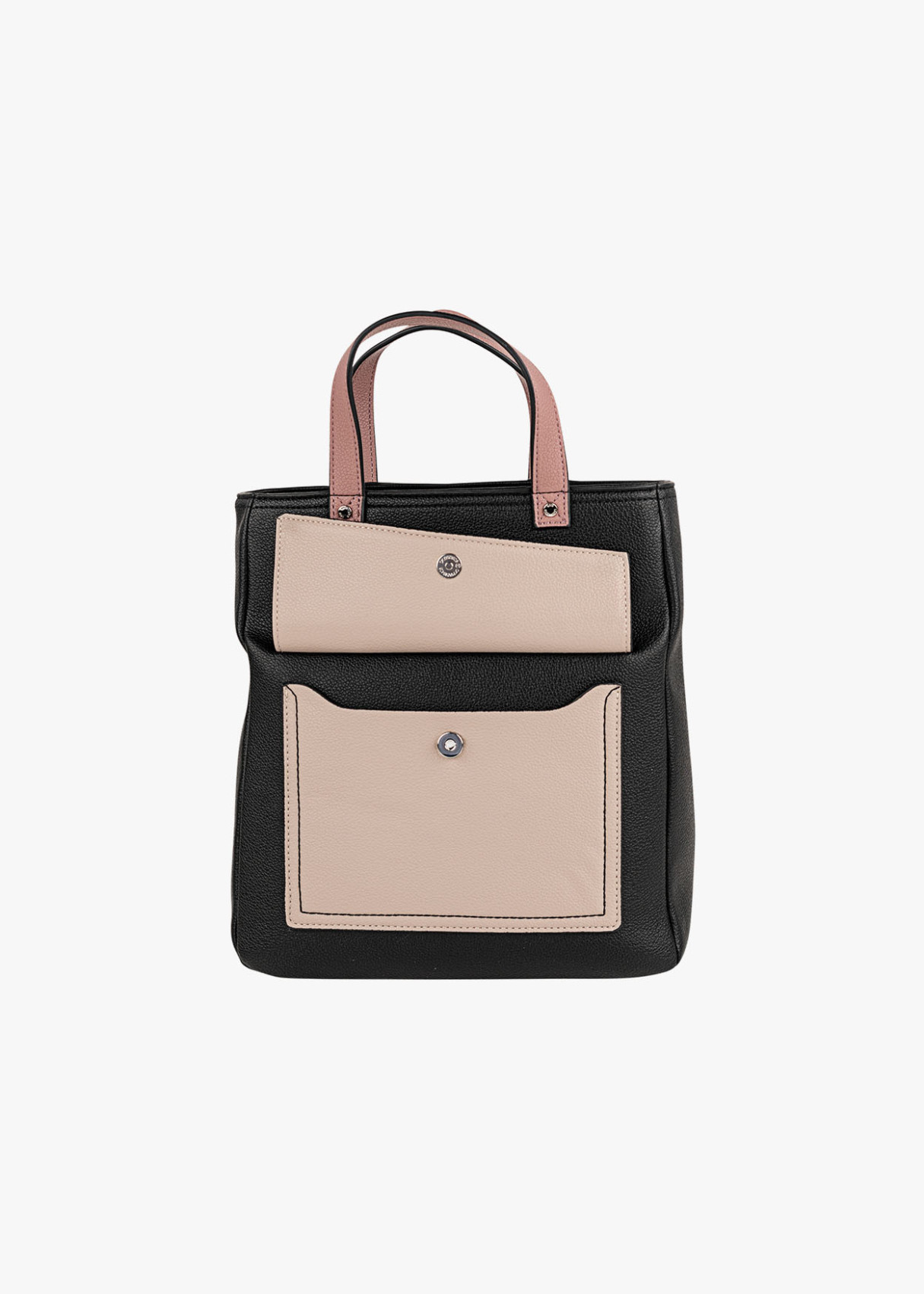 Bolso Mochila color block rosa