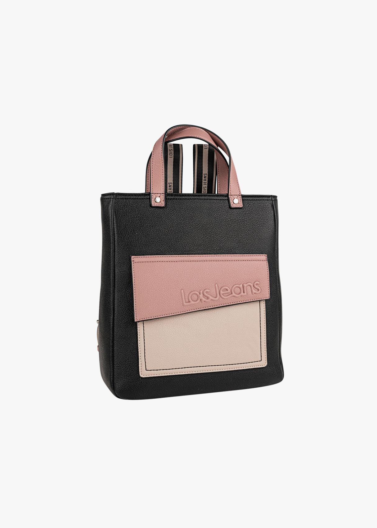 Bolso Mochila color block rosa