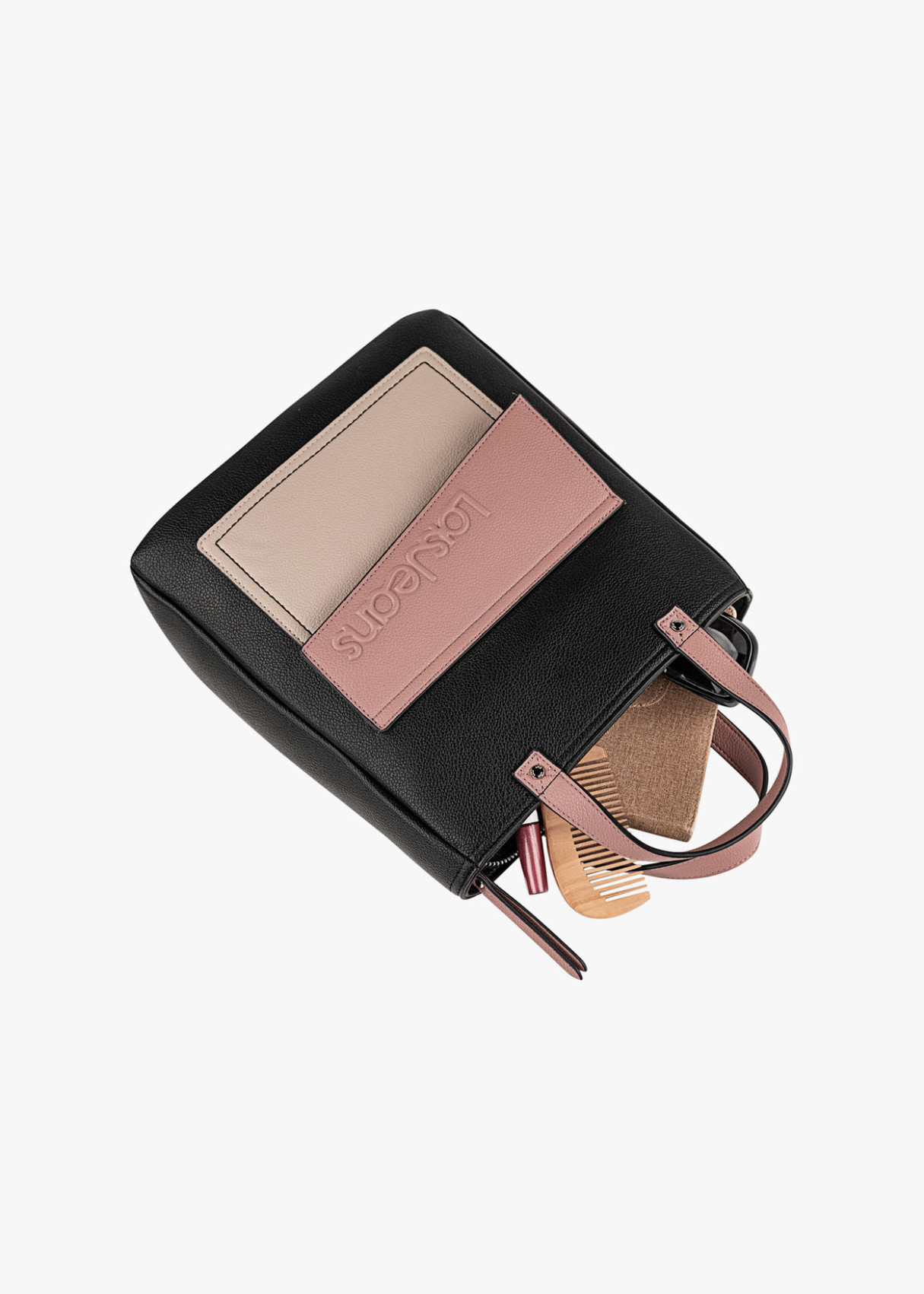 Bolso Mochila color block rosa