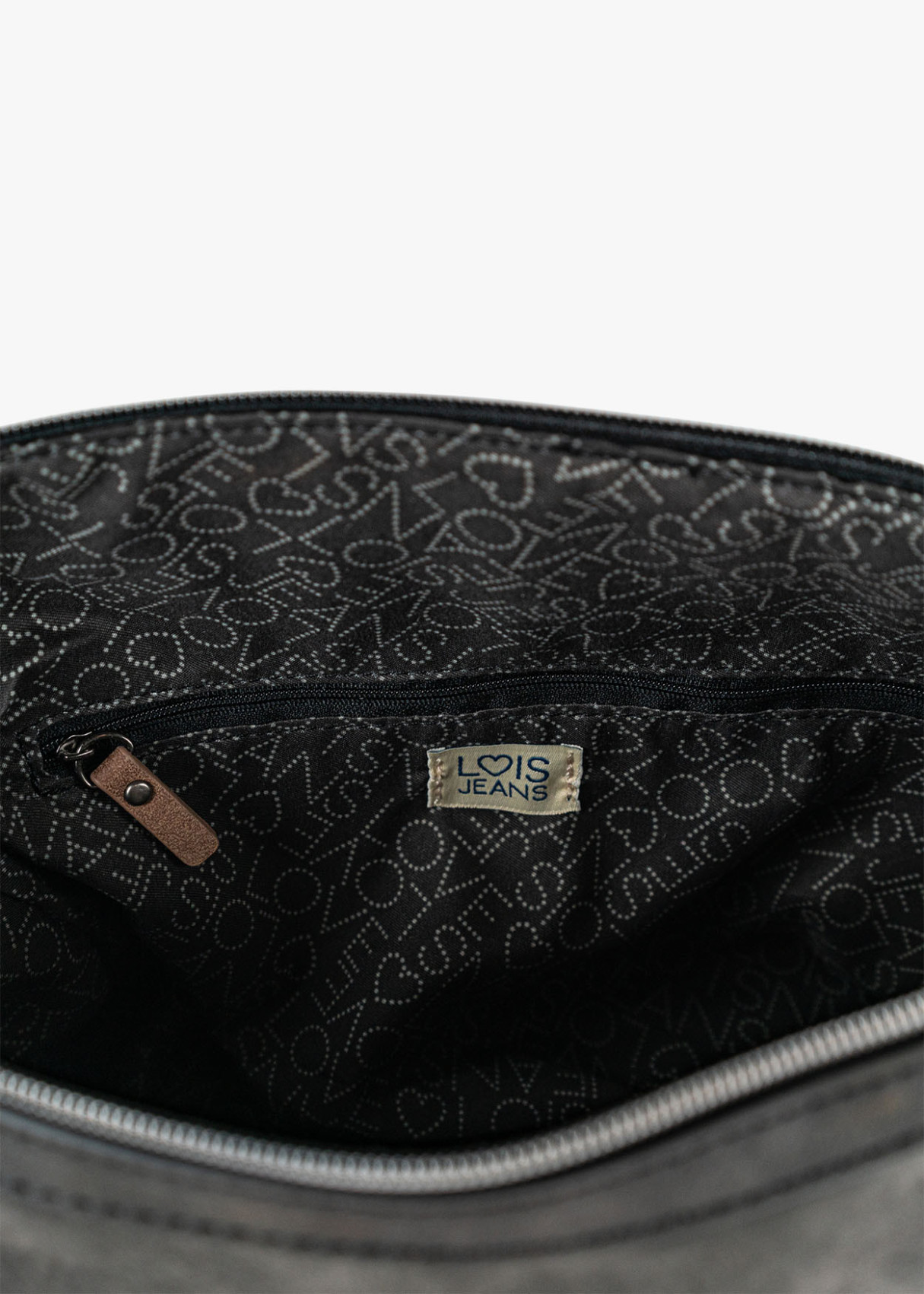 Bolso Bowling lona detalle gráfico bandolera Ajustable rosa