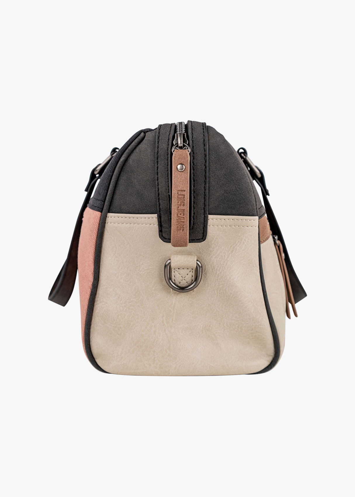 Bolso Bowling lona detalle gráfico bandolera Ajustable rosa