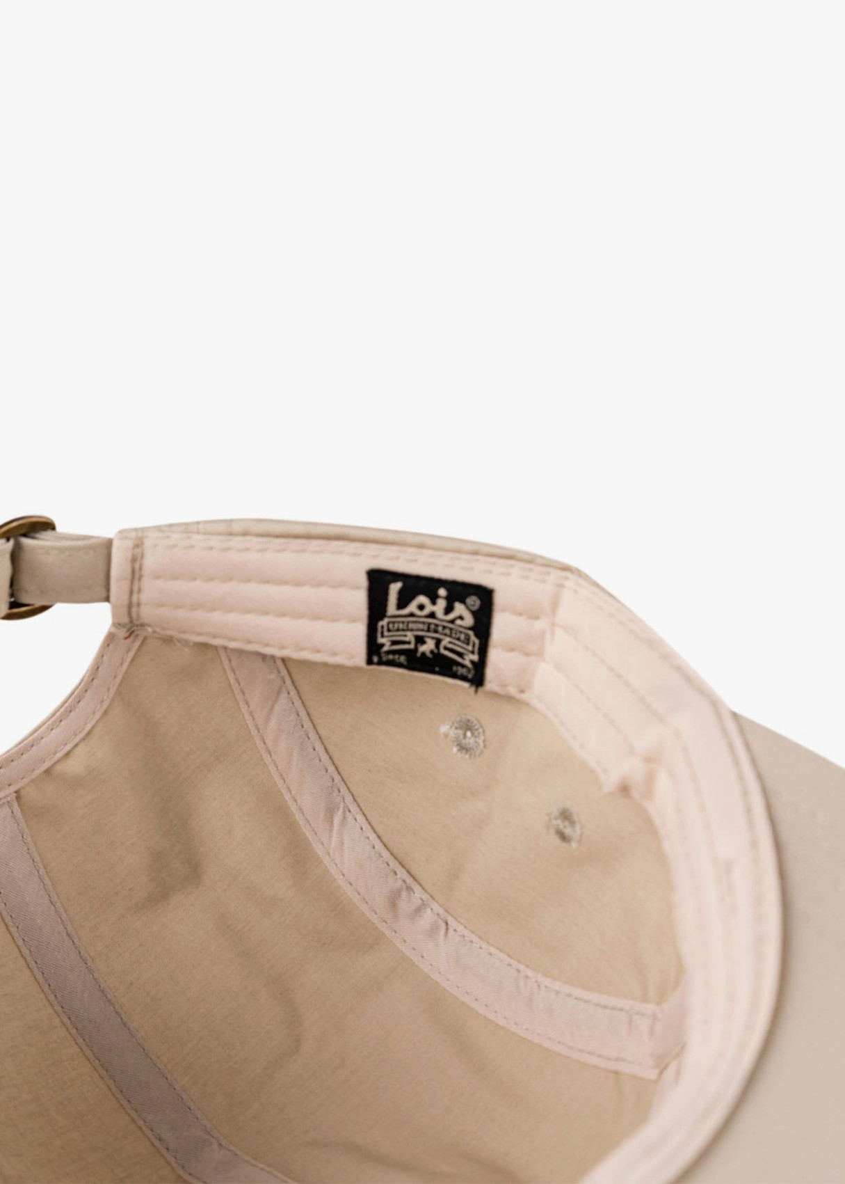 Gorra tipo béisbol visera plana beige