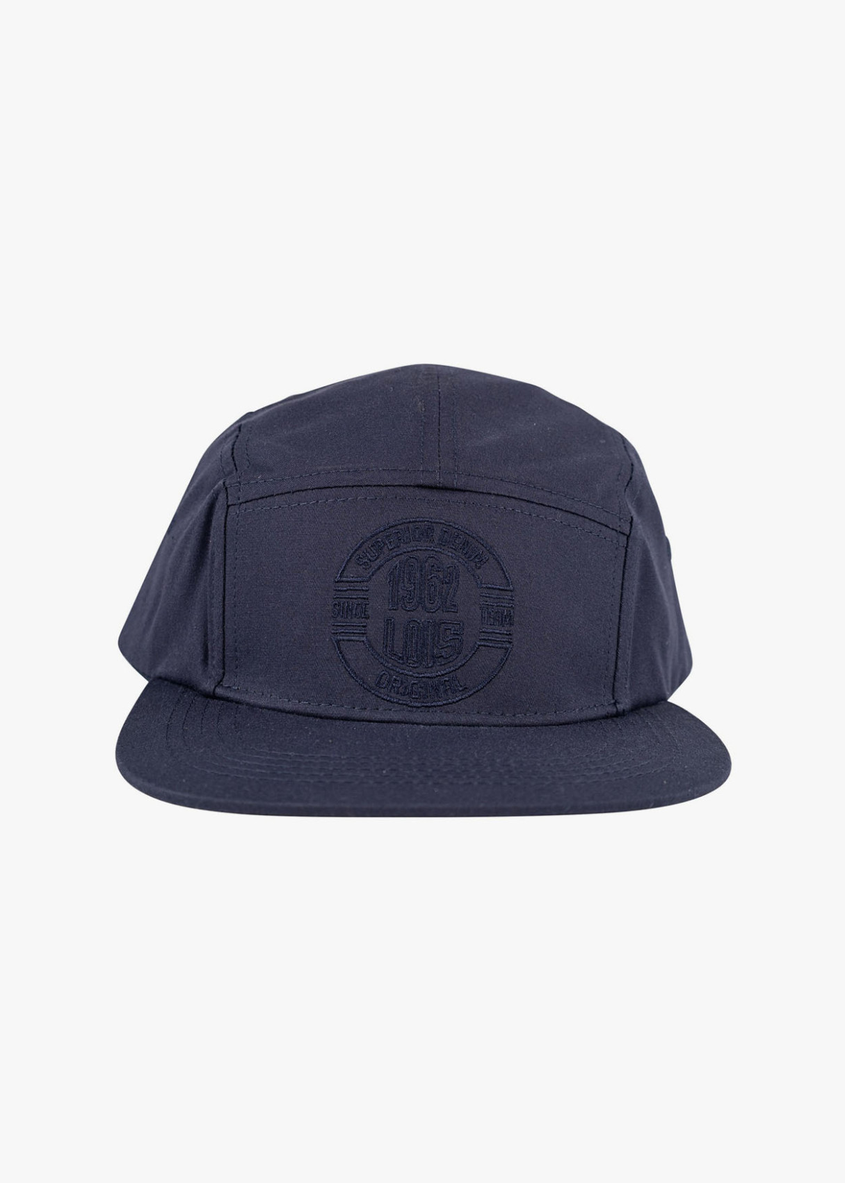 Gorra tipo béisbol visera plana azul