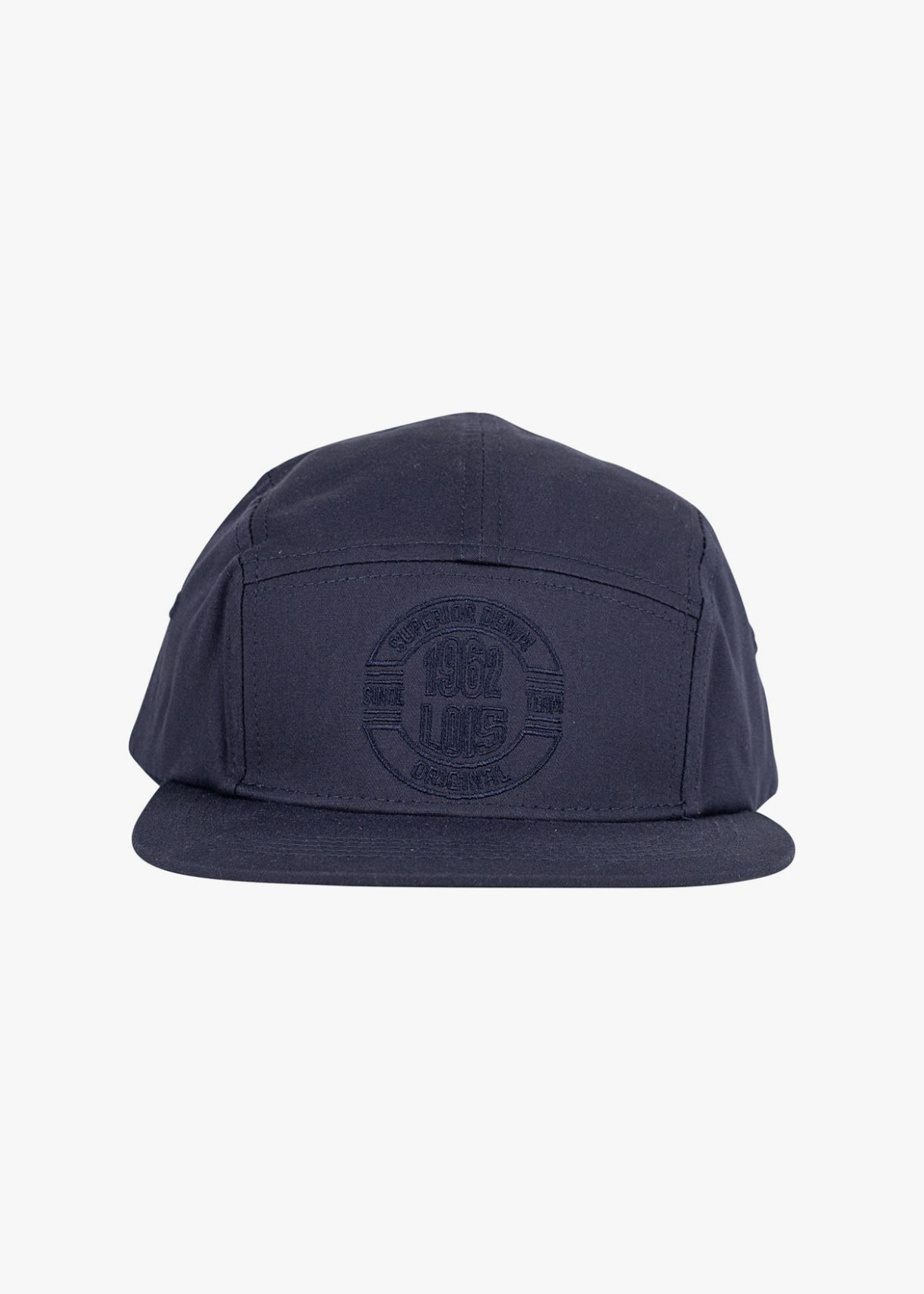 Gorra tipo béisbol visera plana azul