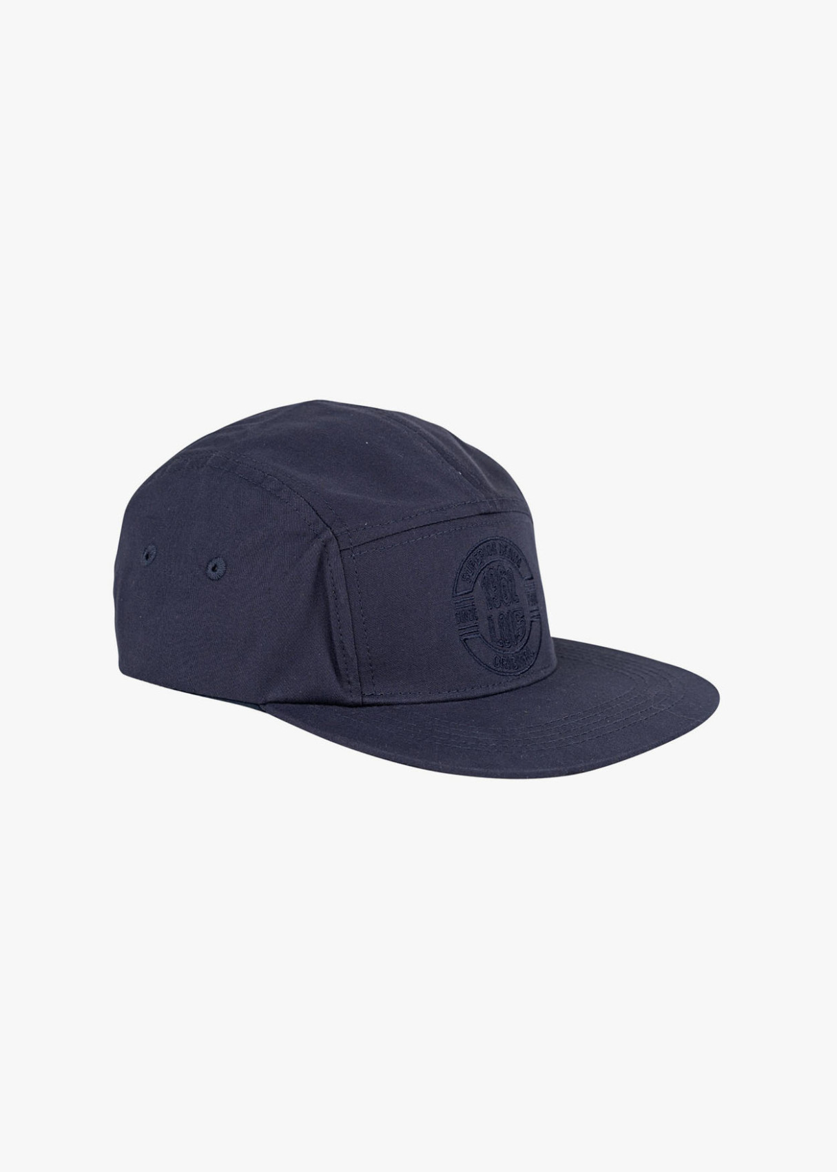 Gorra tipo béisbol visera plana azul