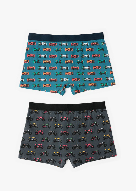 Bóxer Scrambler (Pack de 2 unidades) Azul/Gris