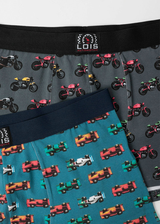 Bóxer Scrambler (Pack de 2 unidades) Azul/Gris