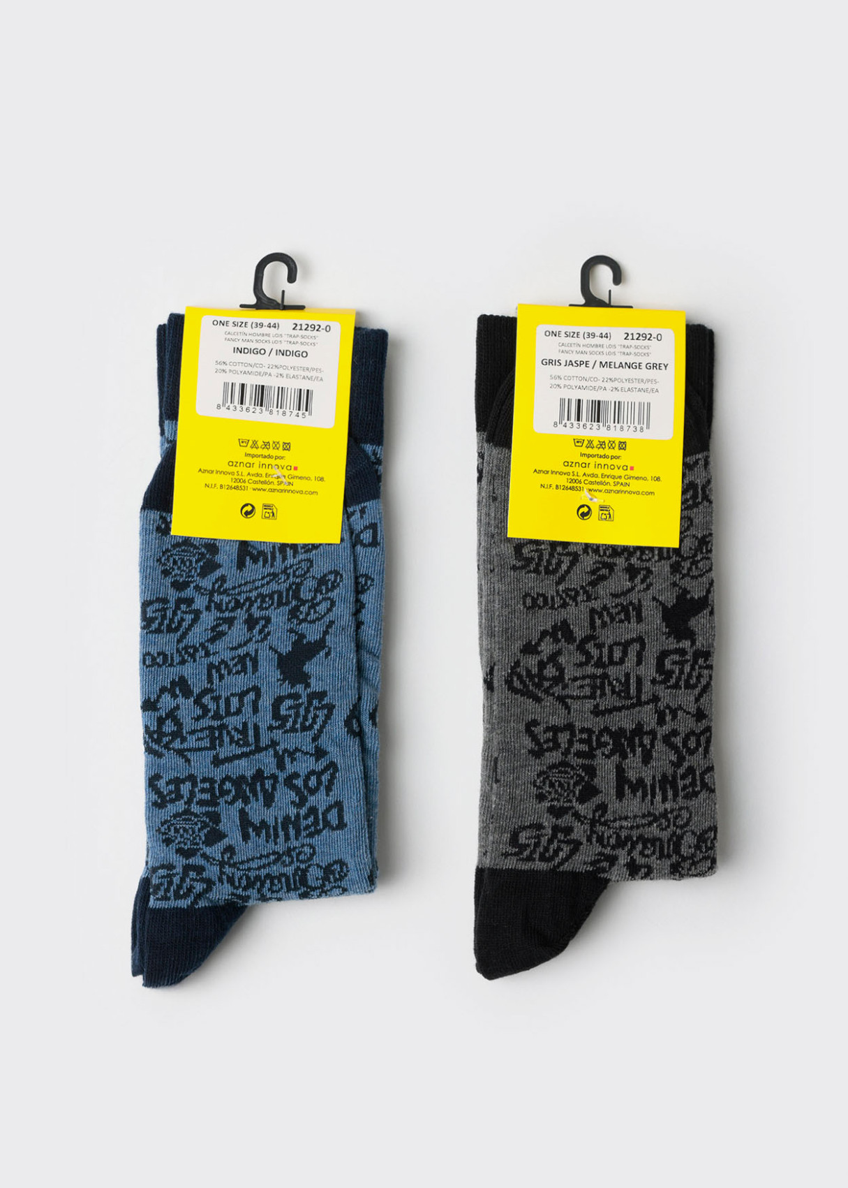 Calcetín Mediano Trap Socks (Caja De 6 Unidades) Negros