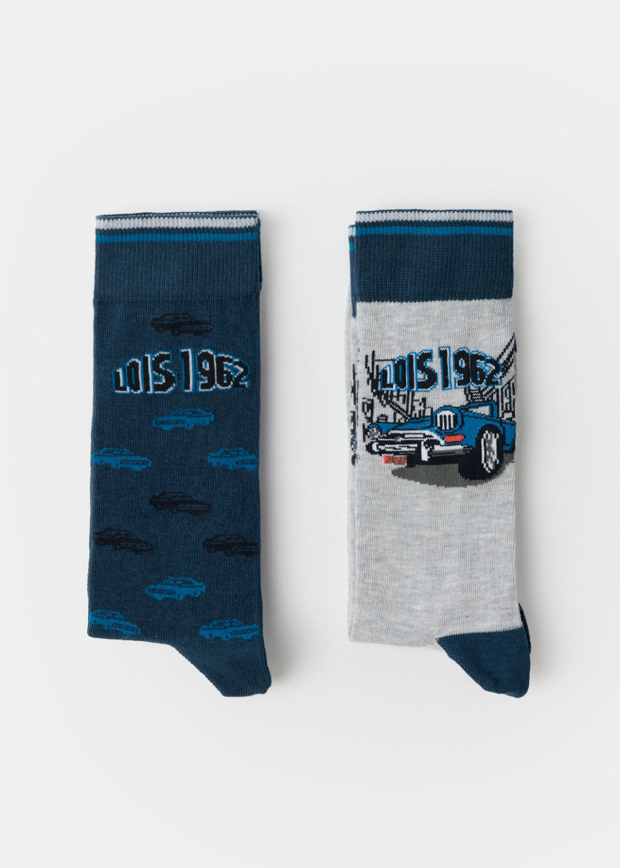 LOIS Calcetín De Caña Normal Vintage Car Para Hombre, (Caja De 6 Pares)