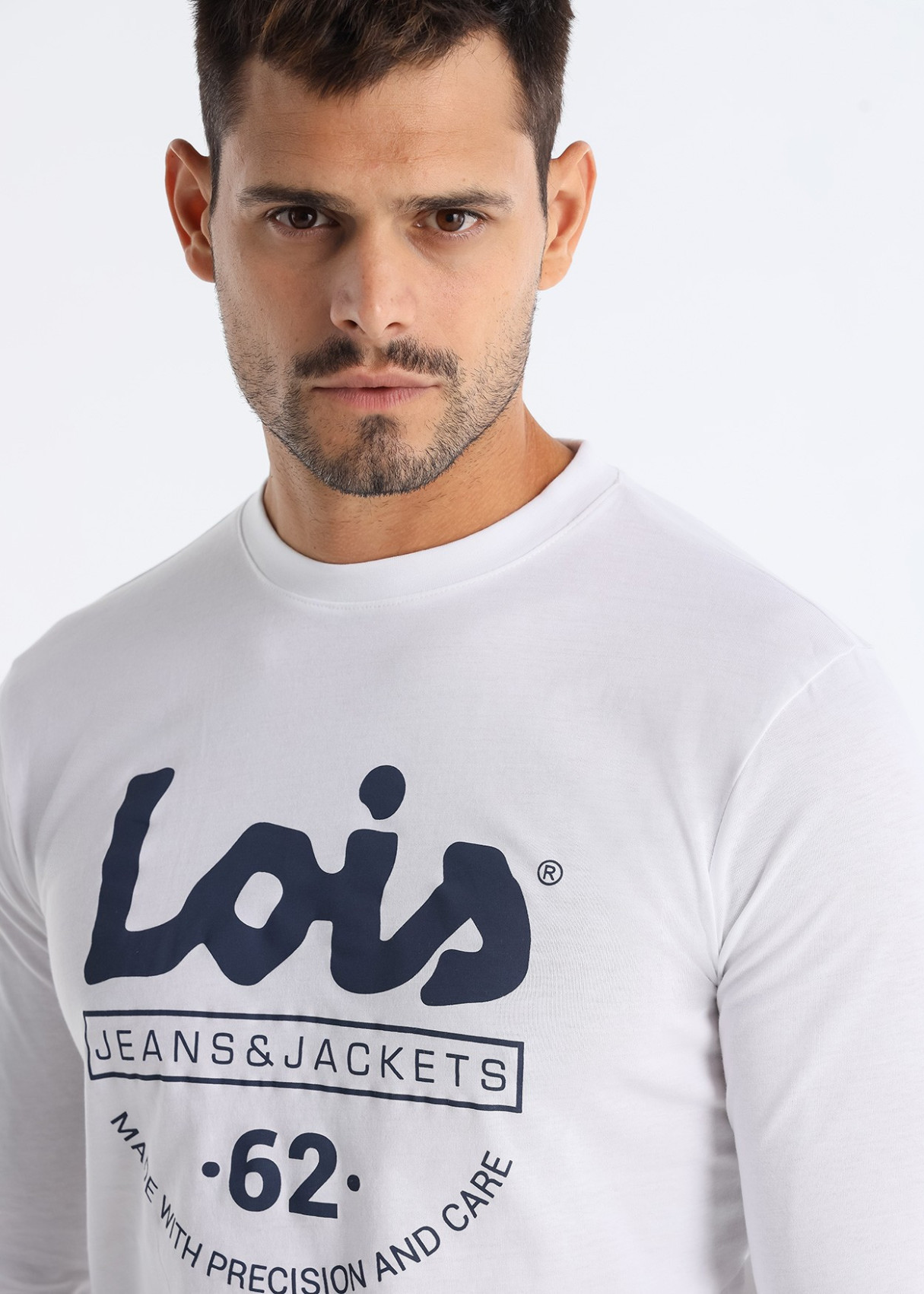 Camiseta De Manga Larga JP 1880, Estampado En El Pecho, Hasta La Talla 8 XL