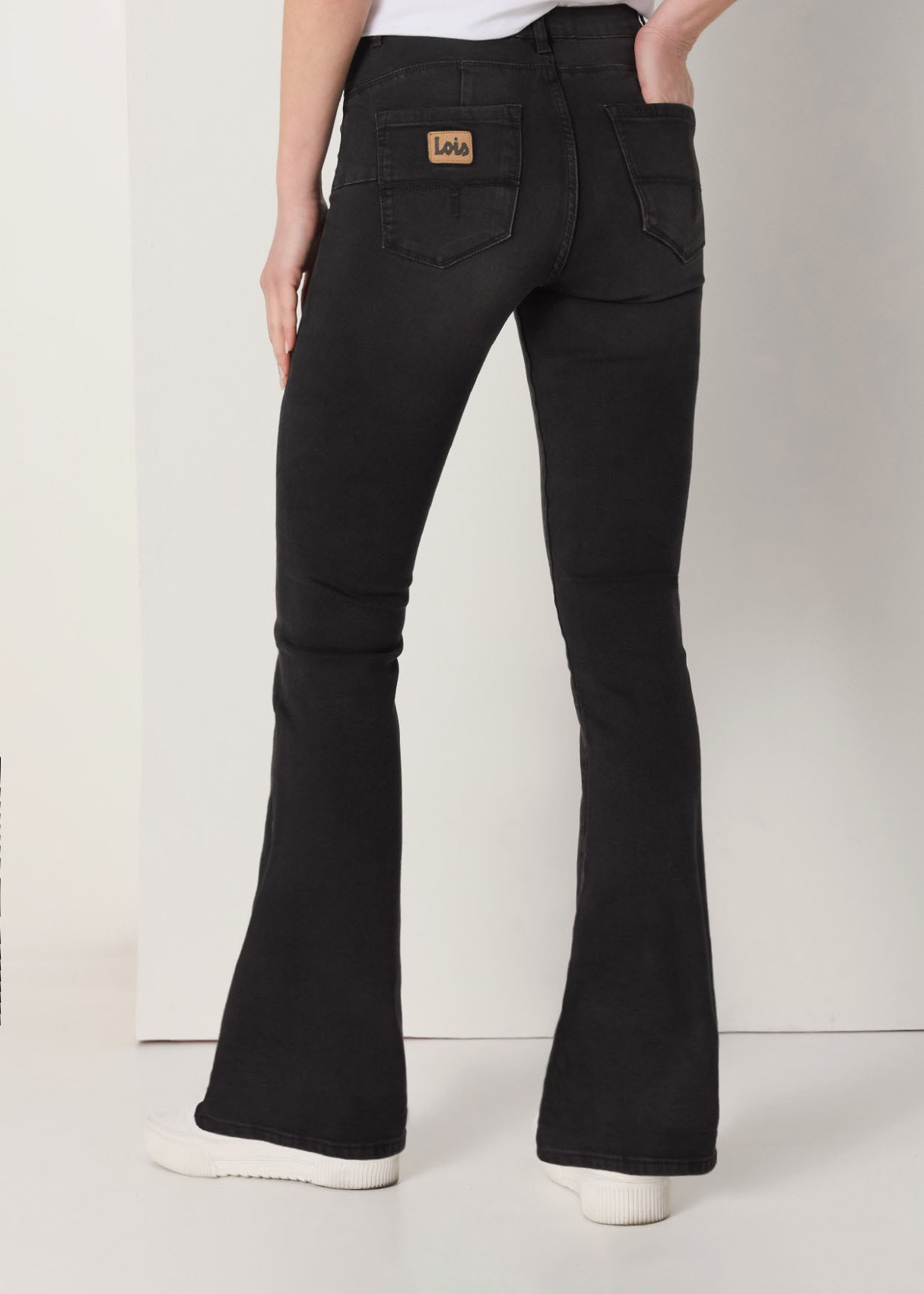 Jeans Push Up Flare Cintura Media Premium PUSHY FLARE-ABY NEGRO