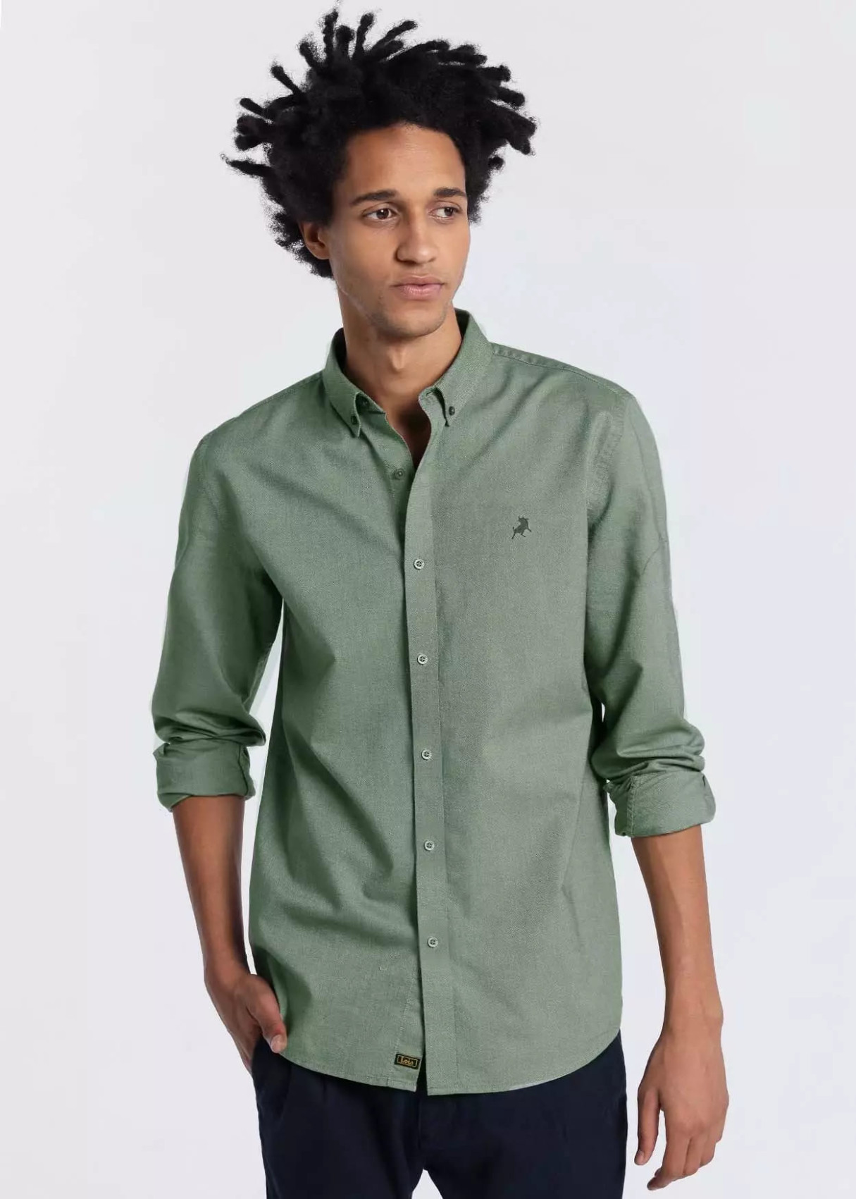 Camisa De Manga Larga verde