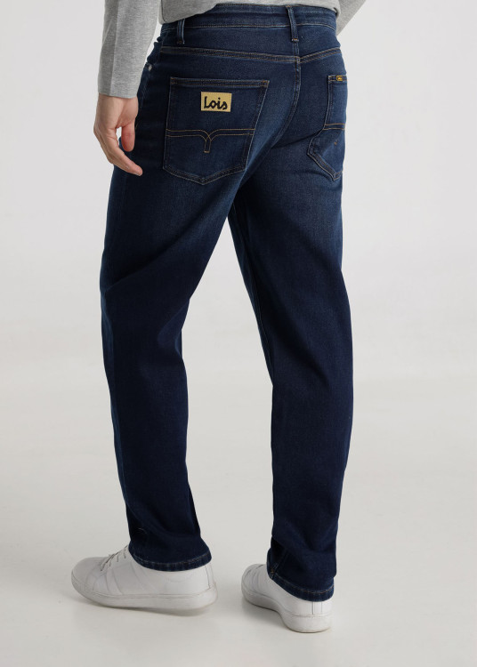 Vaqueros Terry Baggy Fit Tiro Largo azul oscuro
