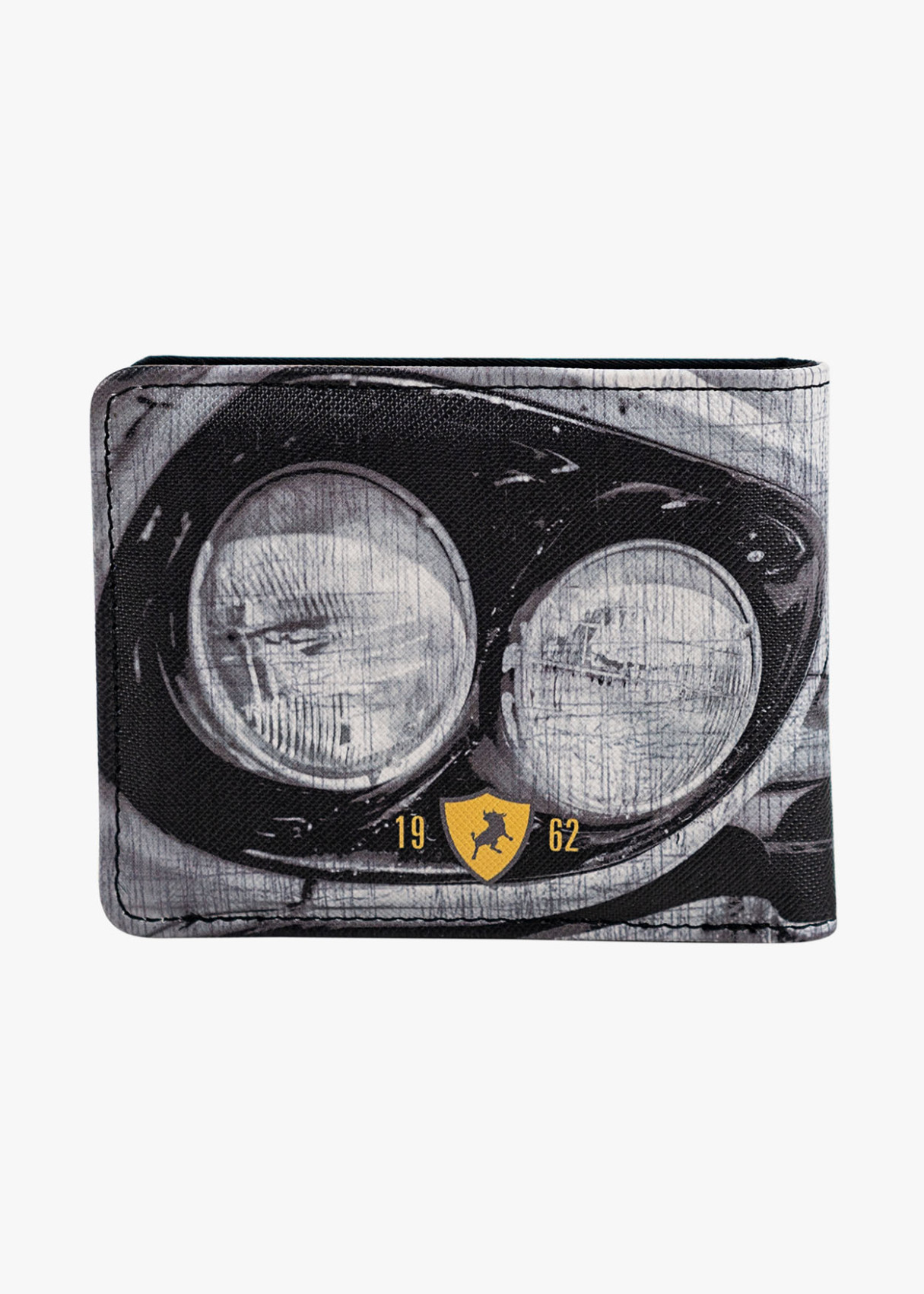 Cartera Polipiel coche retro logo frontal negro