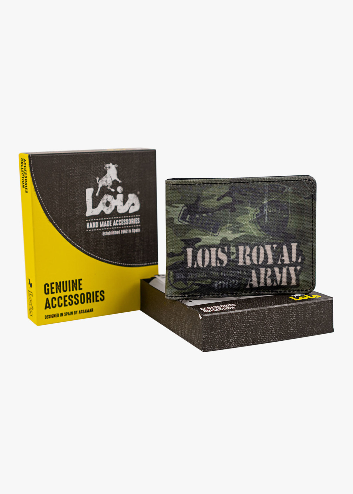 Cartera De Lona Resistente estampado camuflaje ARMY verde