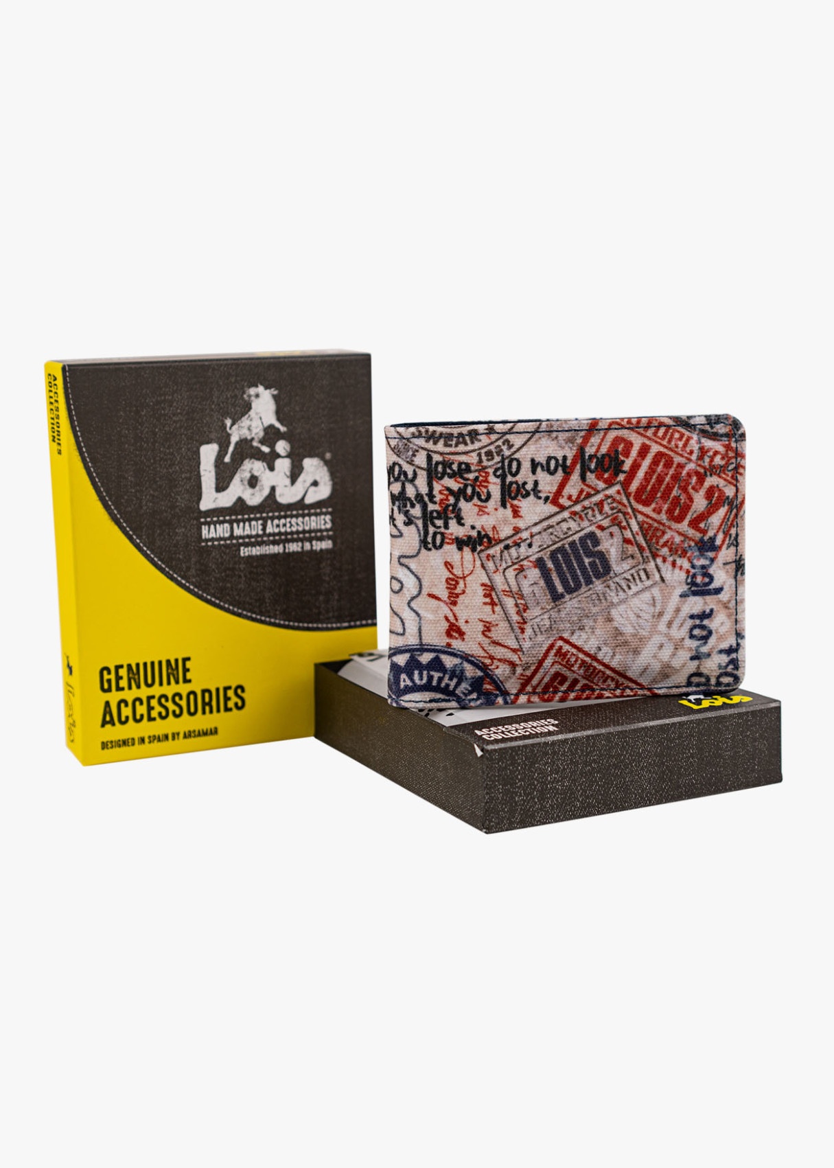 Cartera De Lona Resistente Estampado sellos rojo