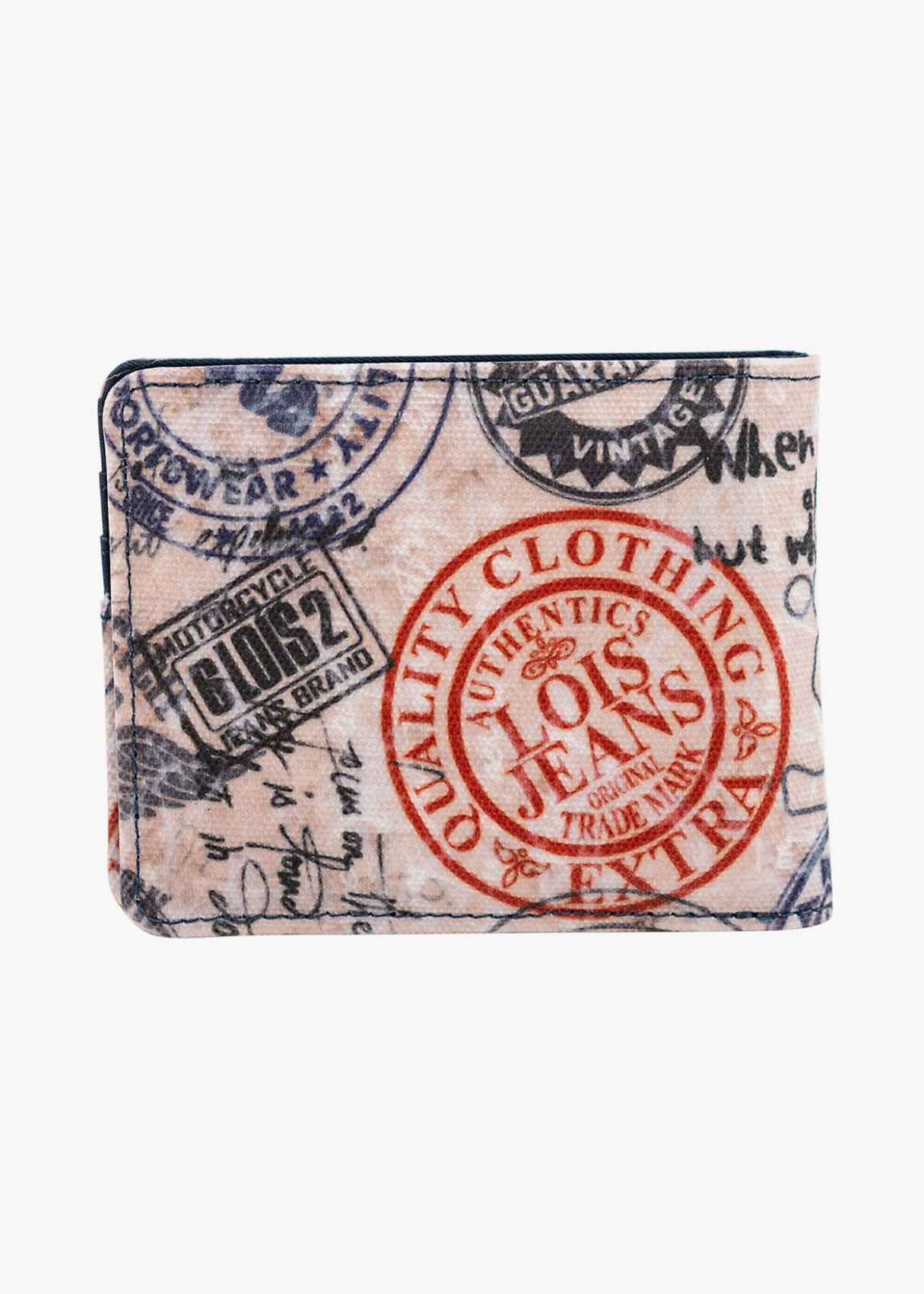 Cartera De Lona Resistente Estampado sellos rojo