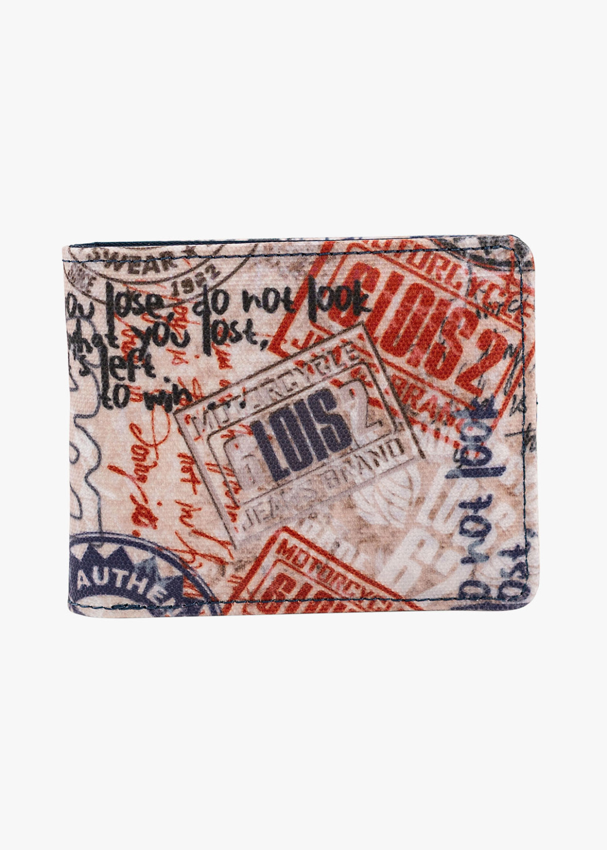 Cartera De Lona Resistente Estampado sellos rojo