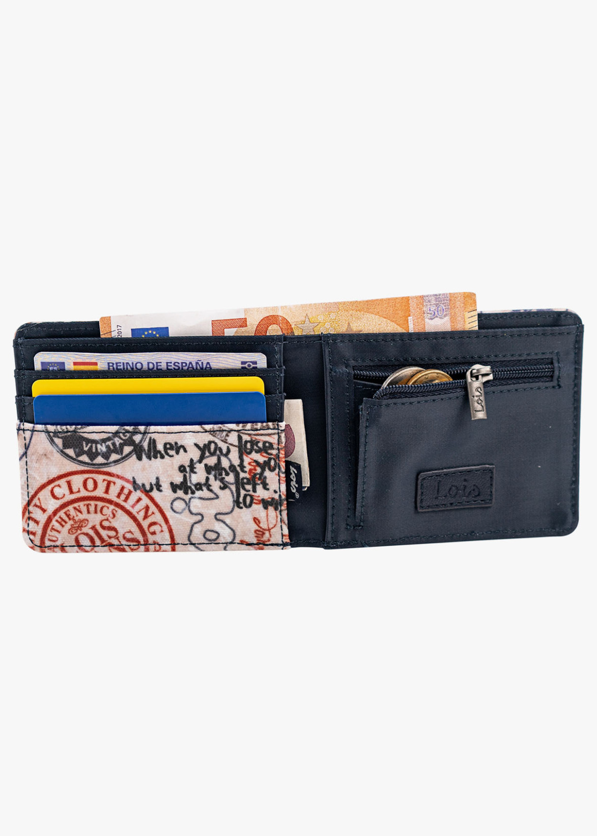 Cartera De Lona Resistente Estampado sellos rojo