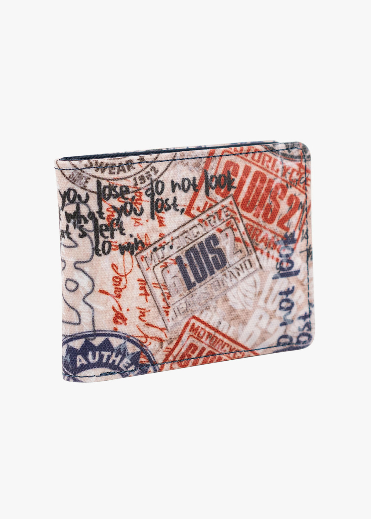 Cartera De Lona Resistente Estampado sellos rojo