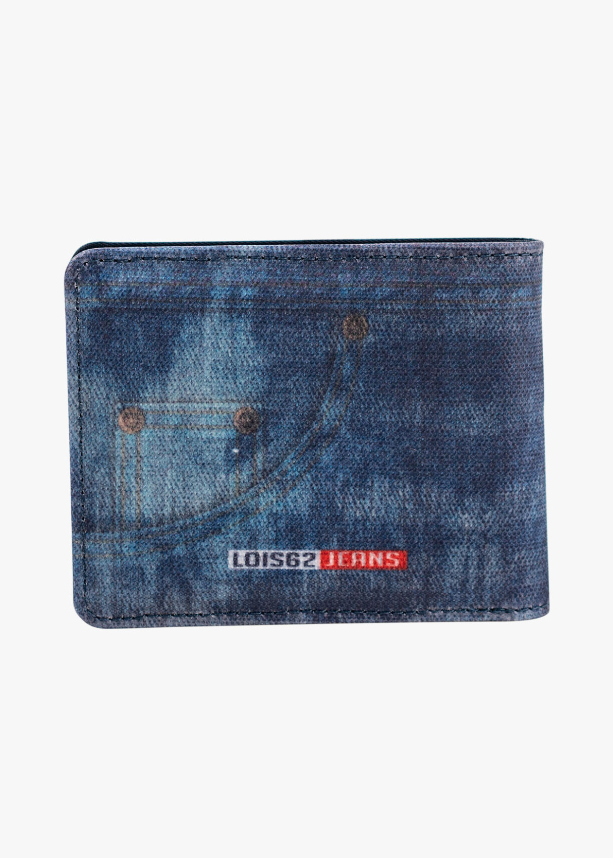 Cartera De Lona resistente estampado denim azul