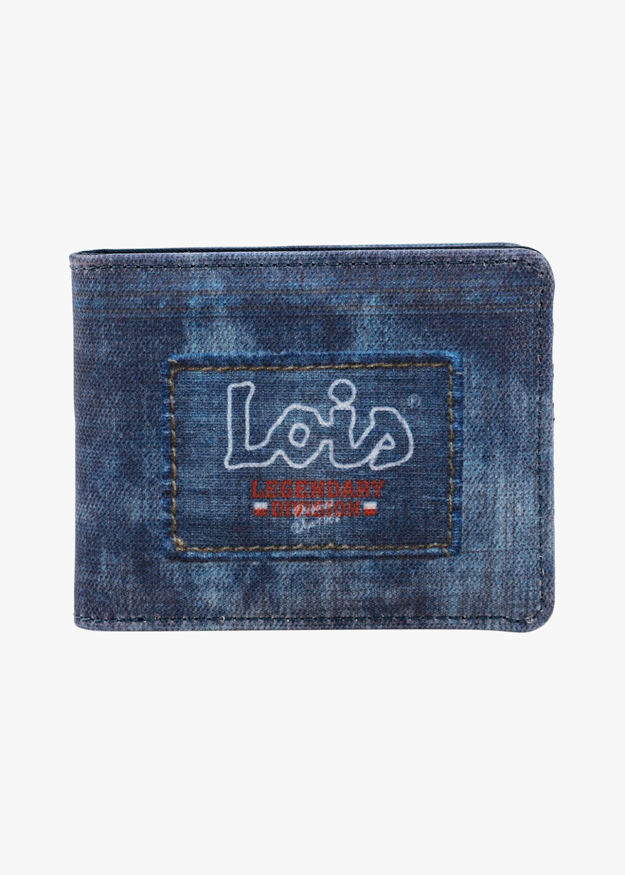 Cartera De Lona resistente estampado denim azul